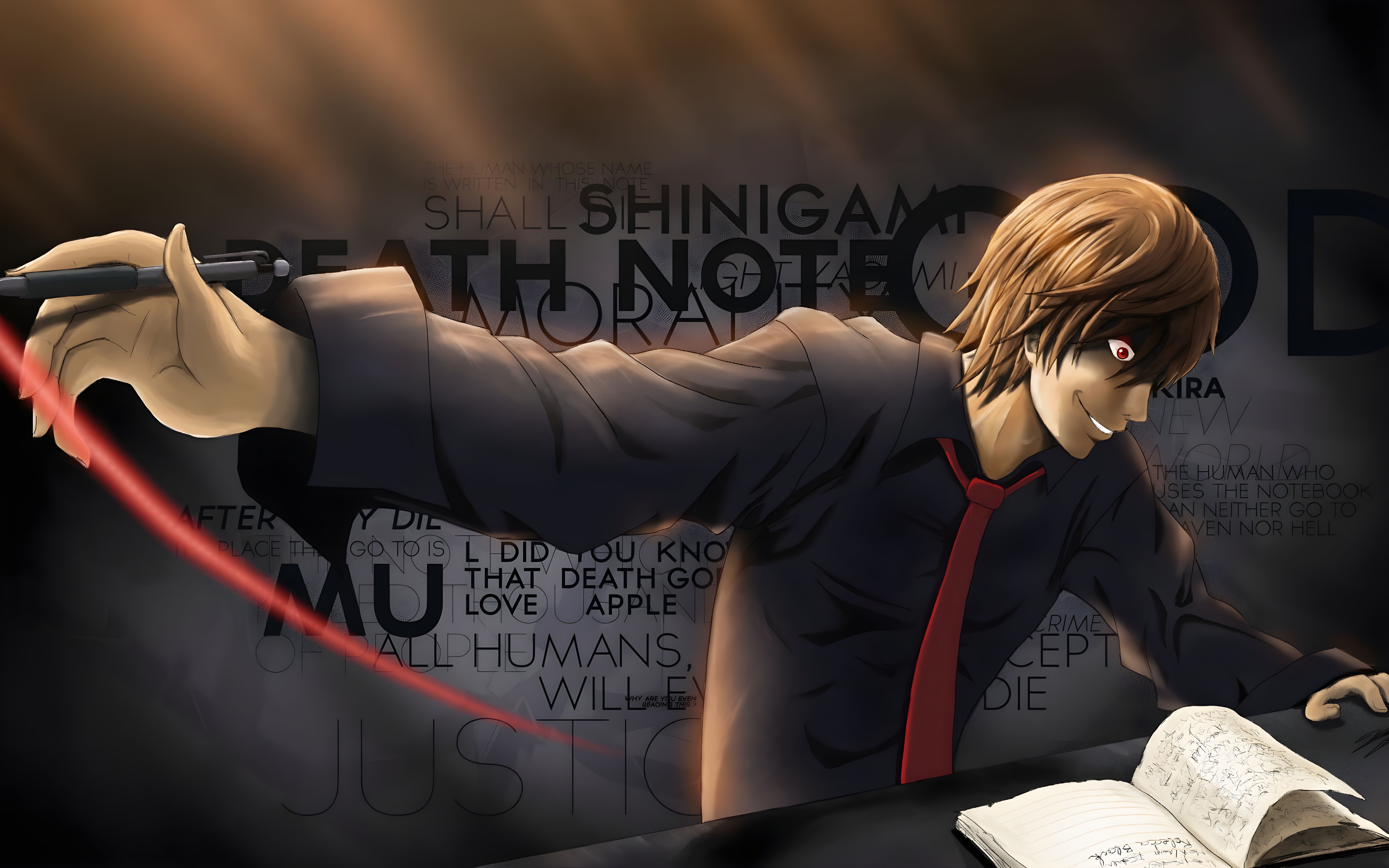 7680x4800 Wallpaper Light Yagami, Ryuk, Death Note, R E M, Animated Cartoon, Background Free Image