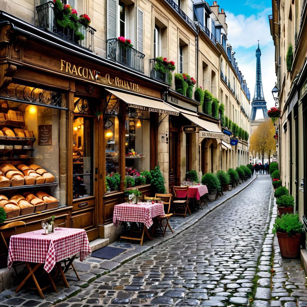 1024x1024 French Cafe Wallpaper