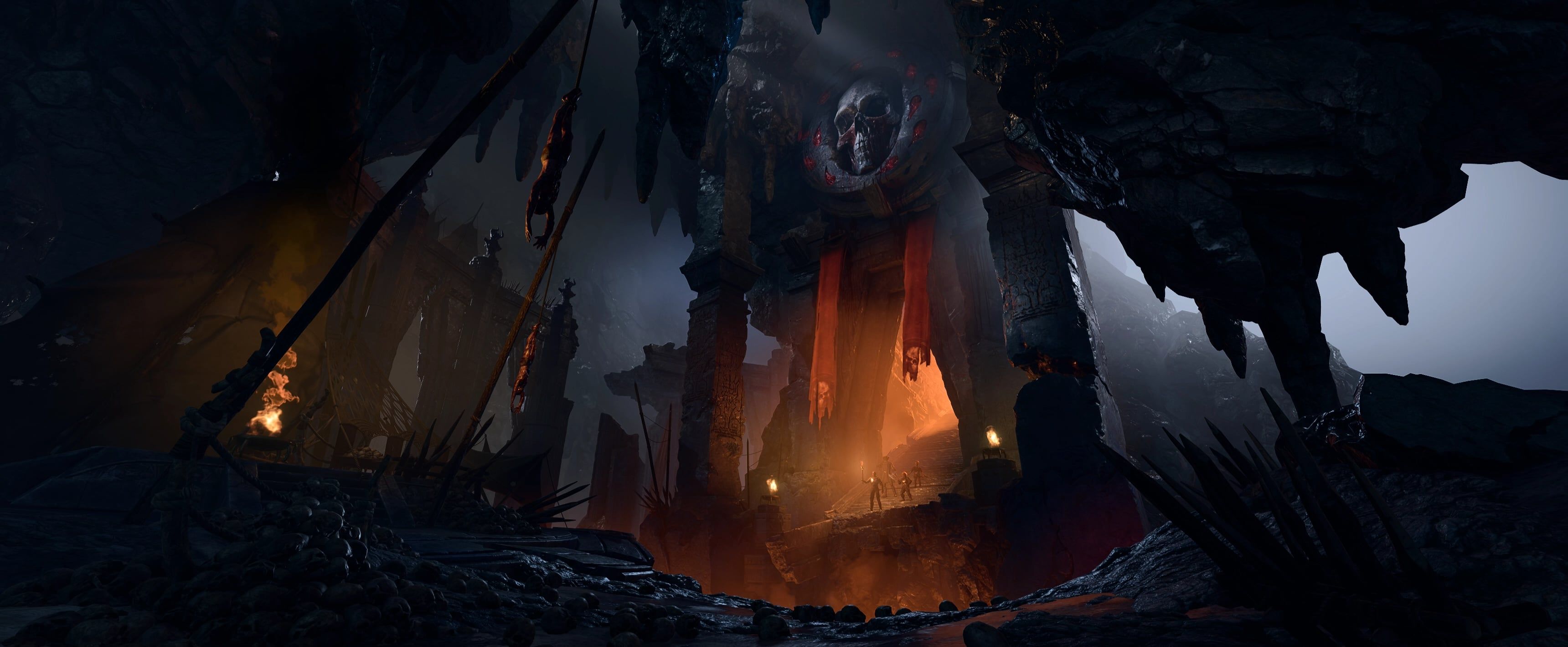 3440x1420 Baldur's Gate 3 Underdark Menu Screen