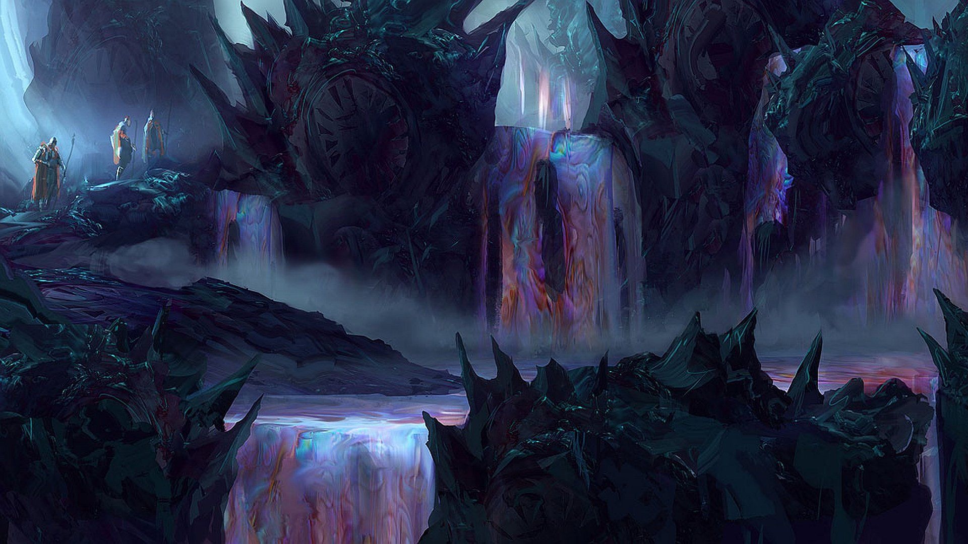 1920x1080 Mystic Realms: HD Fantasy Waterfall Wondersx1080