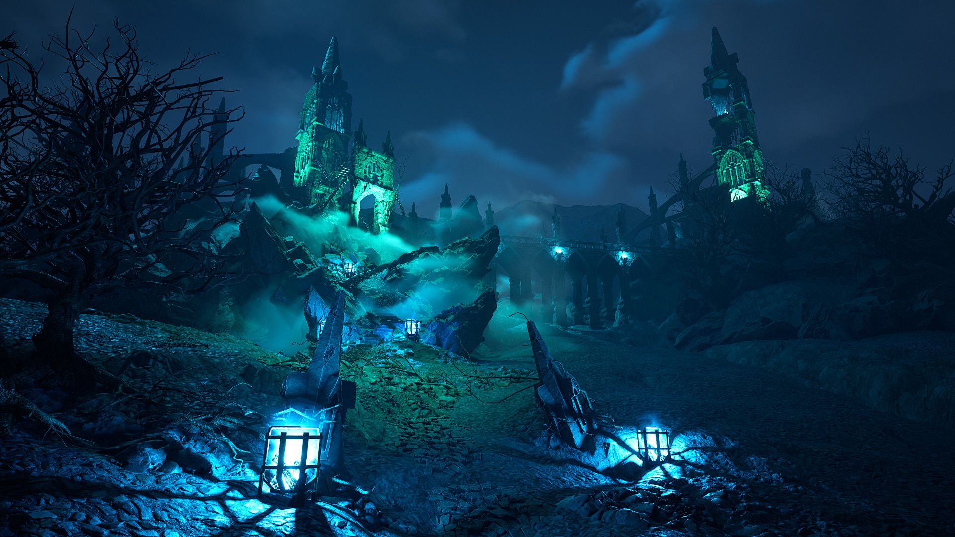 1920x1080 Dark Fantasy Ruins