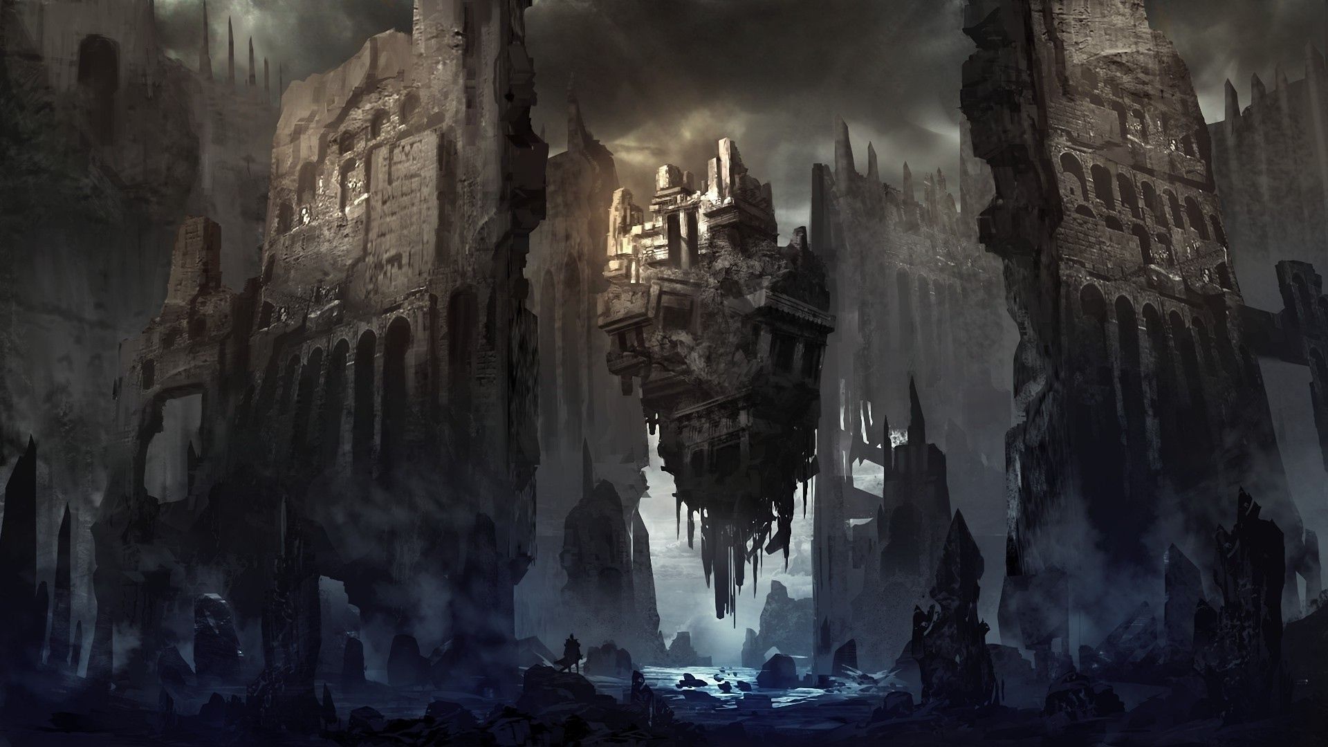 1920x1080 The ruins of the city after the war of the future Desktop wallpaper 1920x1080