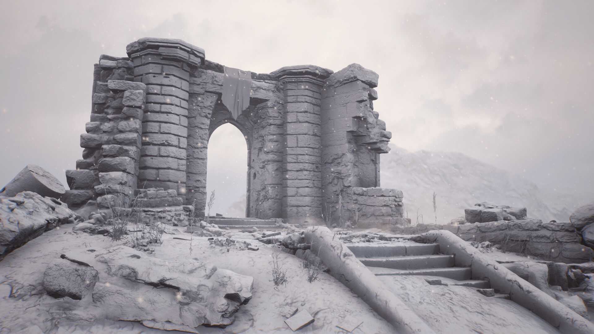 1920x1080 Winter is coming. (Fantasy Castle Ruins, 2019)