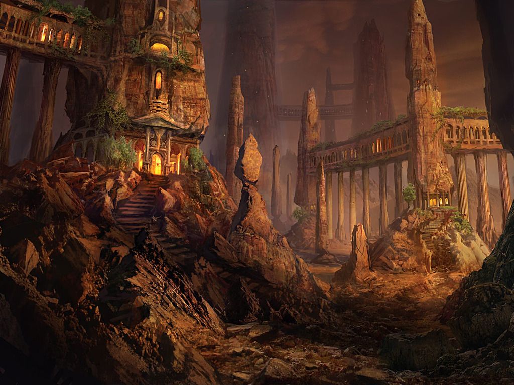 1024x768 Ruins HD Desktop Wallpaper 09682