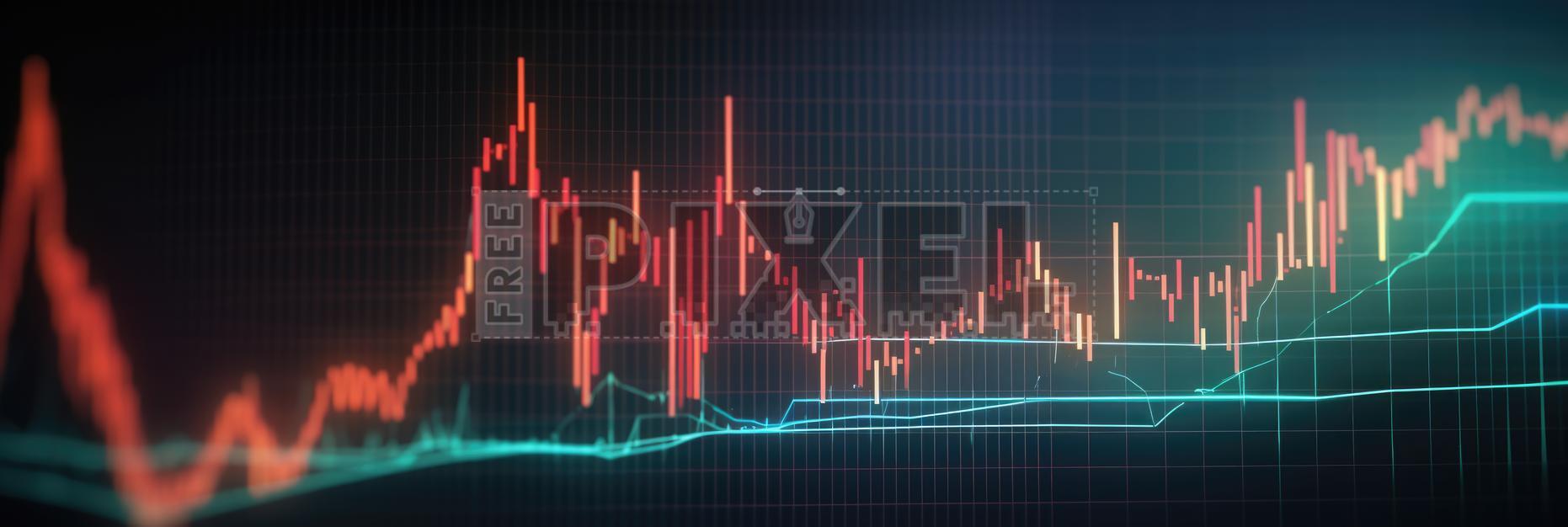1862x626 Free Photo Neon Line Chart Represent Data Analysis, Financial Investment And Stock Market Photo