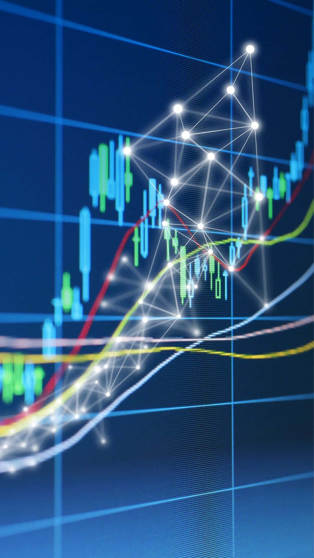 1080x1920 Download Dynamic Stock Market Chart Visualization Wallpaper