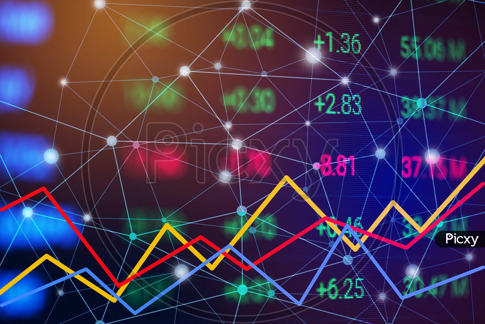 1600x1067 Image Of Stock Market Chart With Line Graph. Trend Chart Of Bullish And Bearish. Financial And Business Investment Trading Concept. Money Currency And Cryptocurrency Theme. Business Stock Screen. Blue Tone AD258544 Picxy