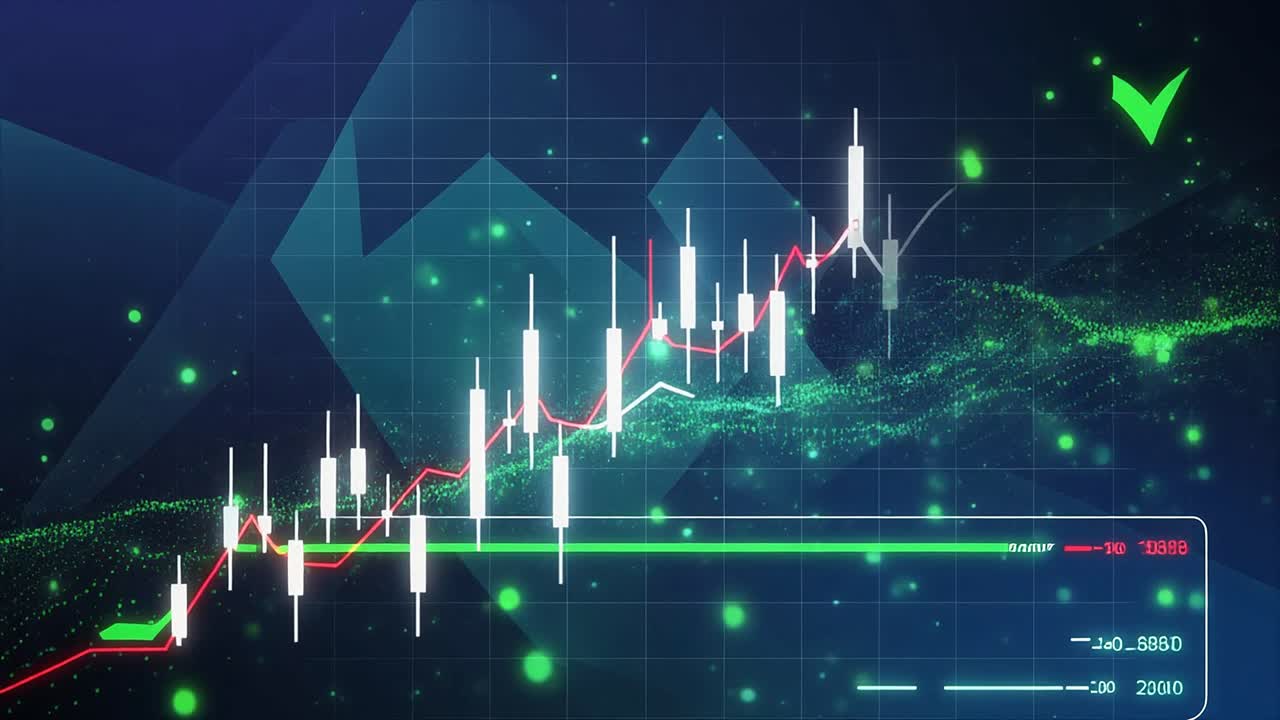 1280x720 Buy and sell trend forex trading stock market background