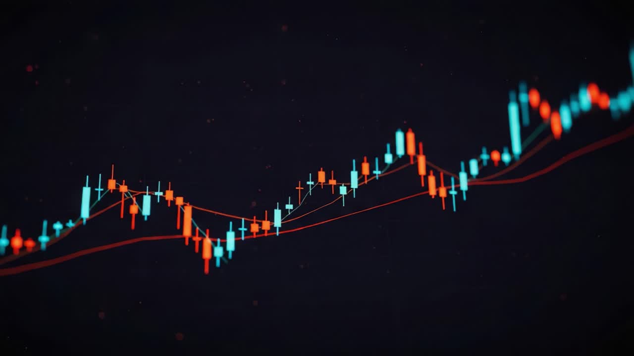 1280x720 Fored trading mutual funds or stock market background