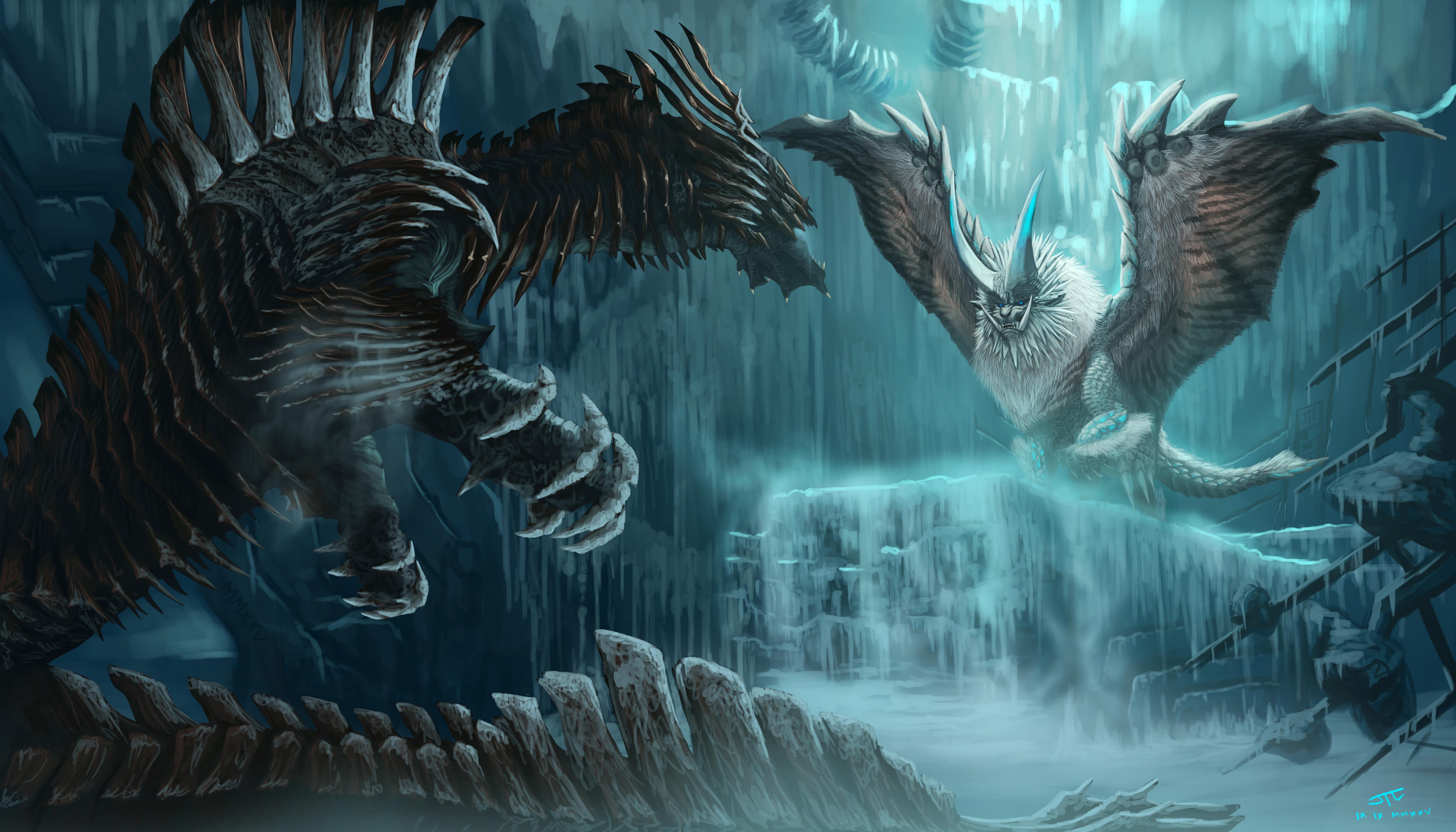 7783x4447 Imagine Elder dragons invading Forbidden lands at DLC(Art by JunBTacuyan)