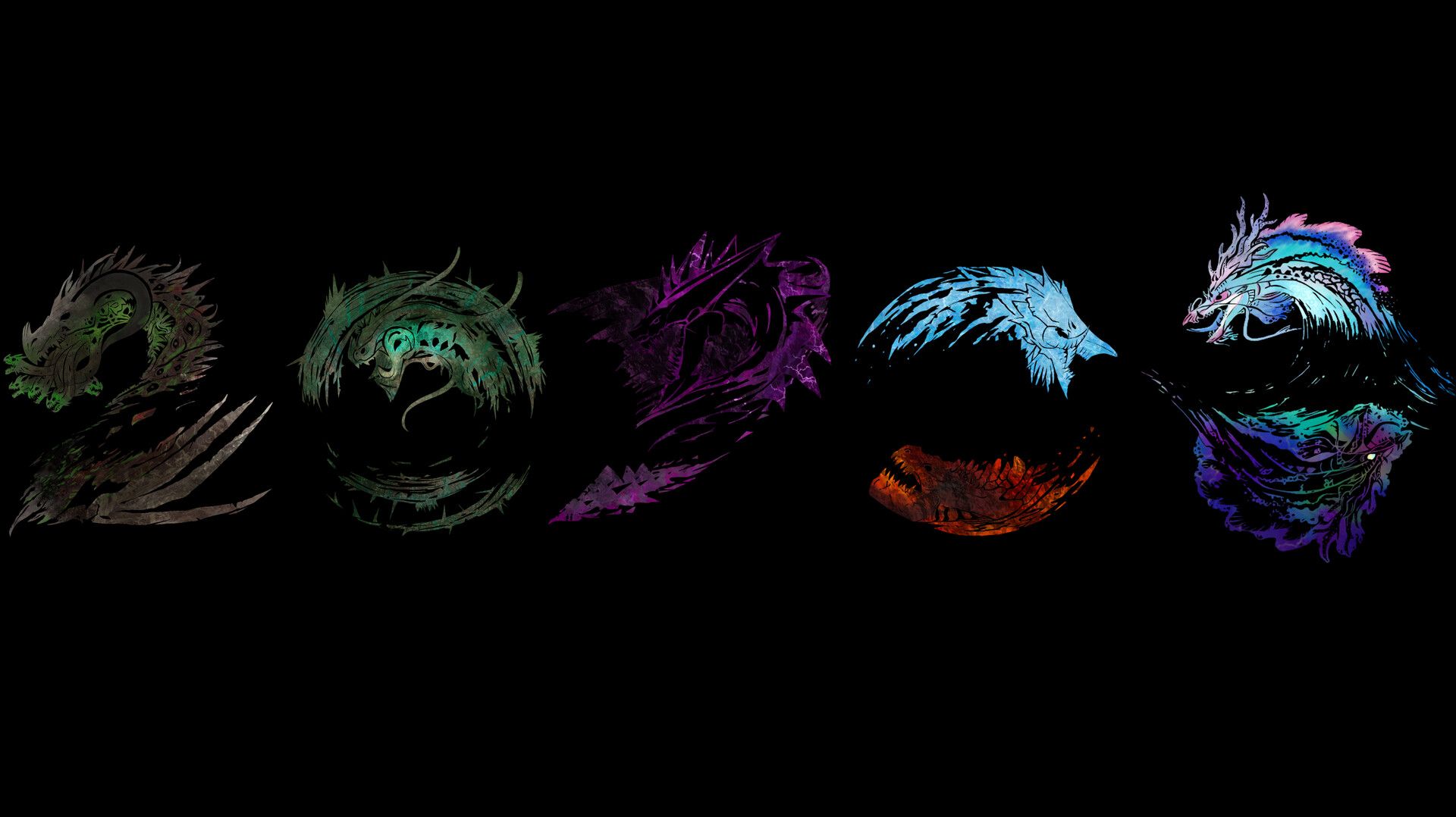 1920x1078 Guild Wars 2 Elder Dragon Logos Fan Art