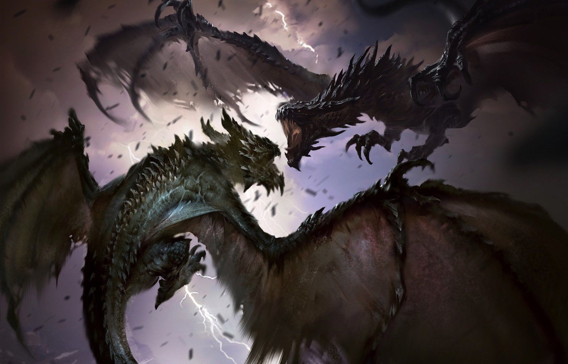 1920x1230 Epic Dragon Battle Scrolls HD Wallpaper