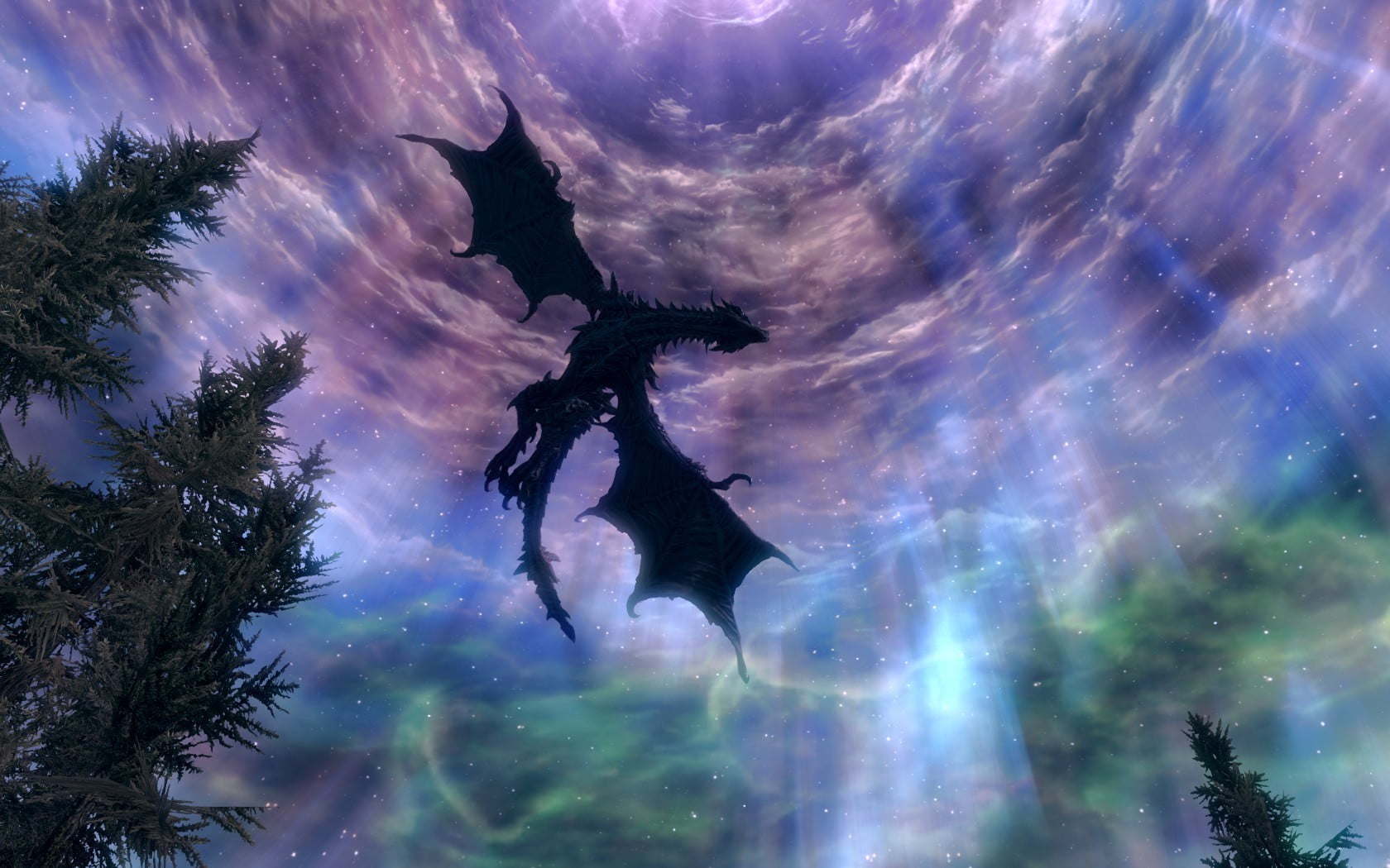 1680x1050 Black dragon illustration, The Elder Scrolls V: Skyrim HD wallpaper
