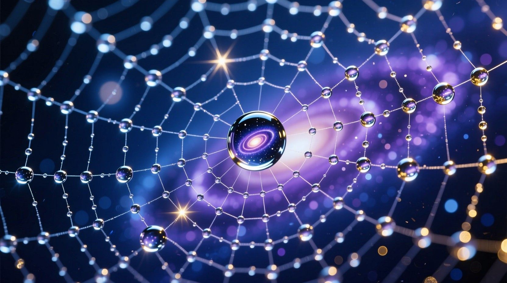 1664x928 Free Cosmic Dew Web Image, Constellation, Web