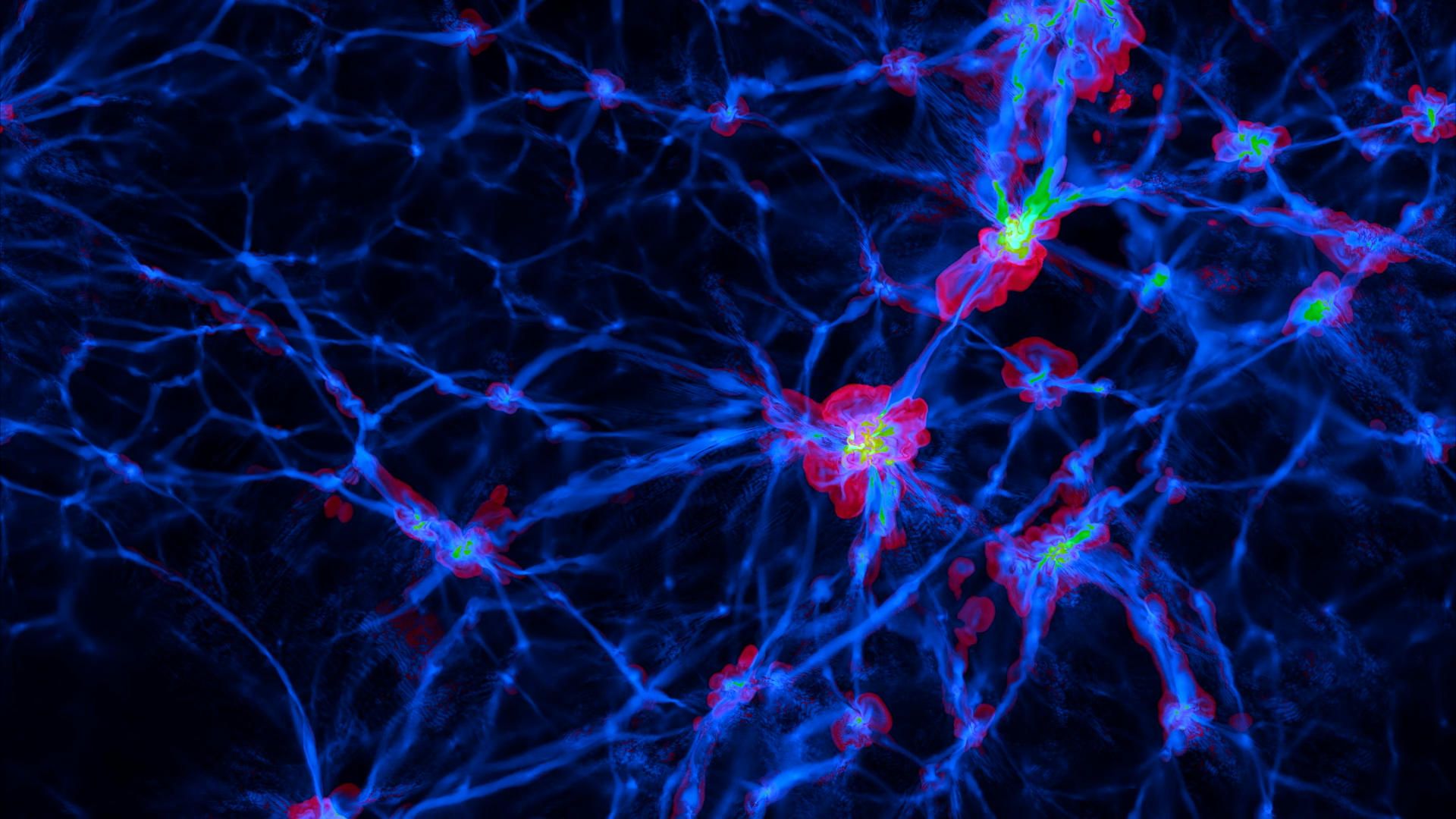 1920x1080 Unveiling the Universe's Hidden Glow: Magnetic Shockwaves Illuminate the Cosmic Web