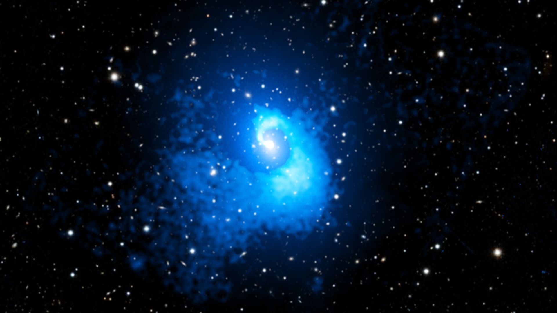 1920x1080 Cosmic web' binds cluster of galaxies in new radio telescope image