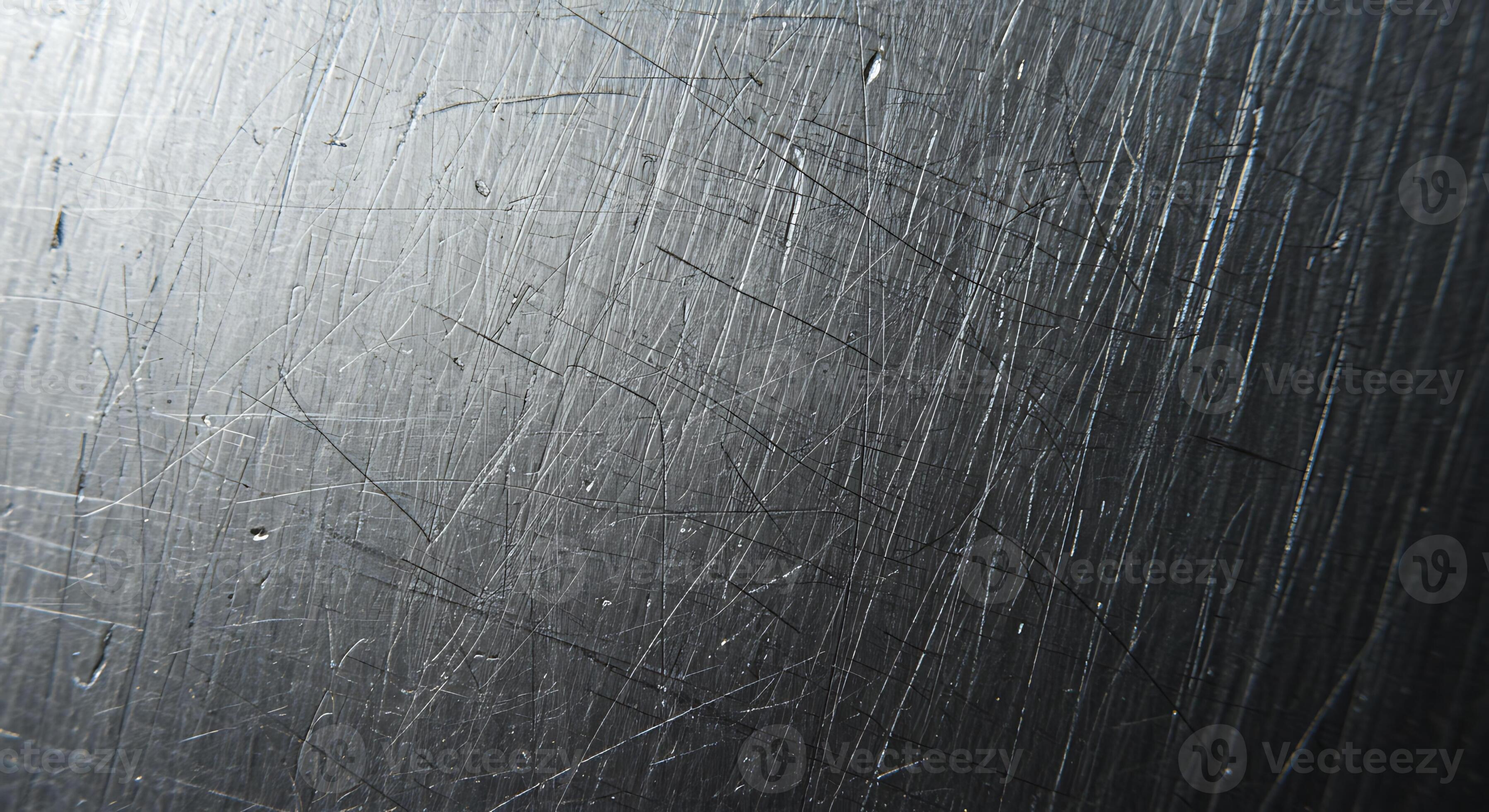 3593x1960 Scratched Metal Surface Texture with Light Reflections and Dark Shadows