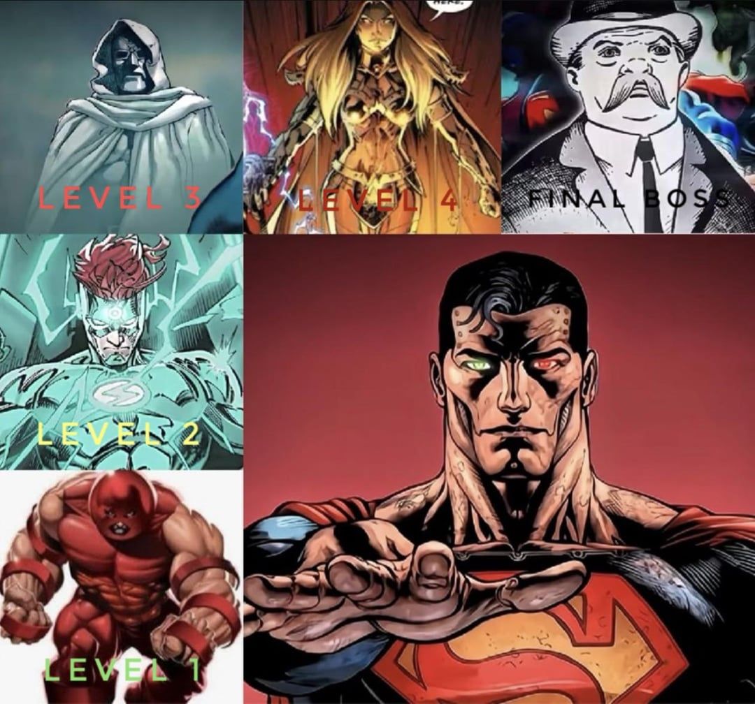 1080x1008 Which level does he stop at (cosmic armor Superman)