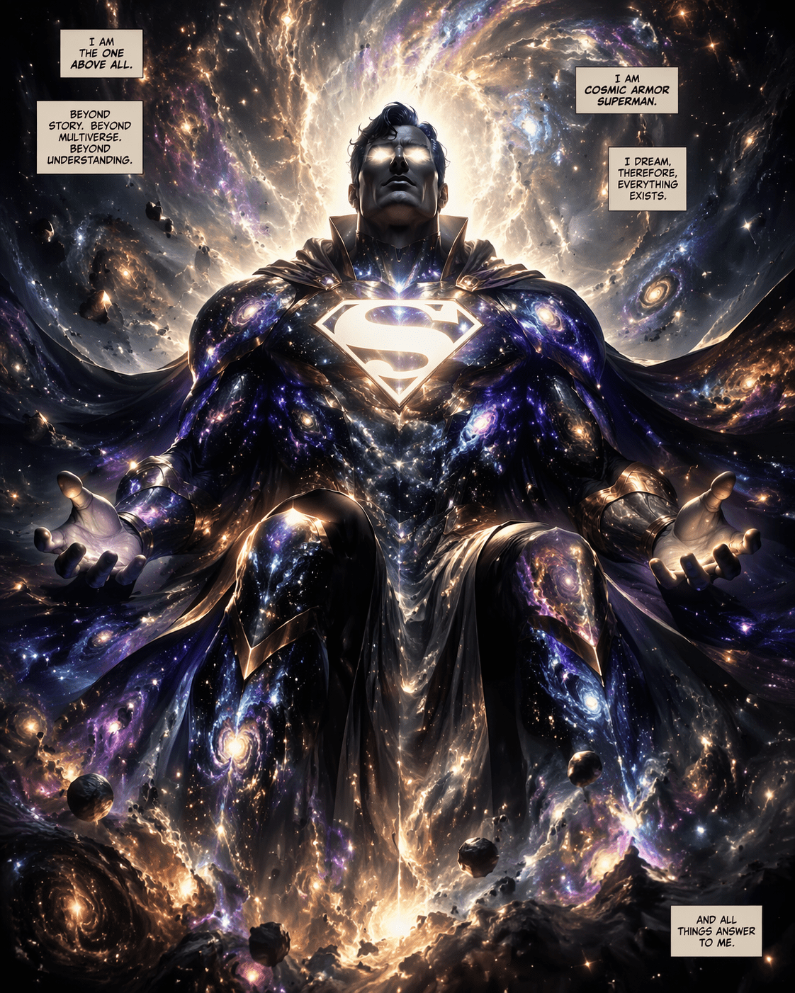 1122x1402 Cosmic armor superman vs oneaboveall below i would compare two. And for third pic i made with chatgpt i created a god called CSAA Cosmic Super Above All where hes cas and