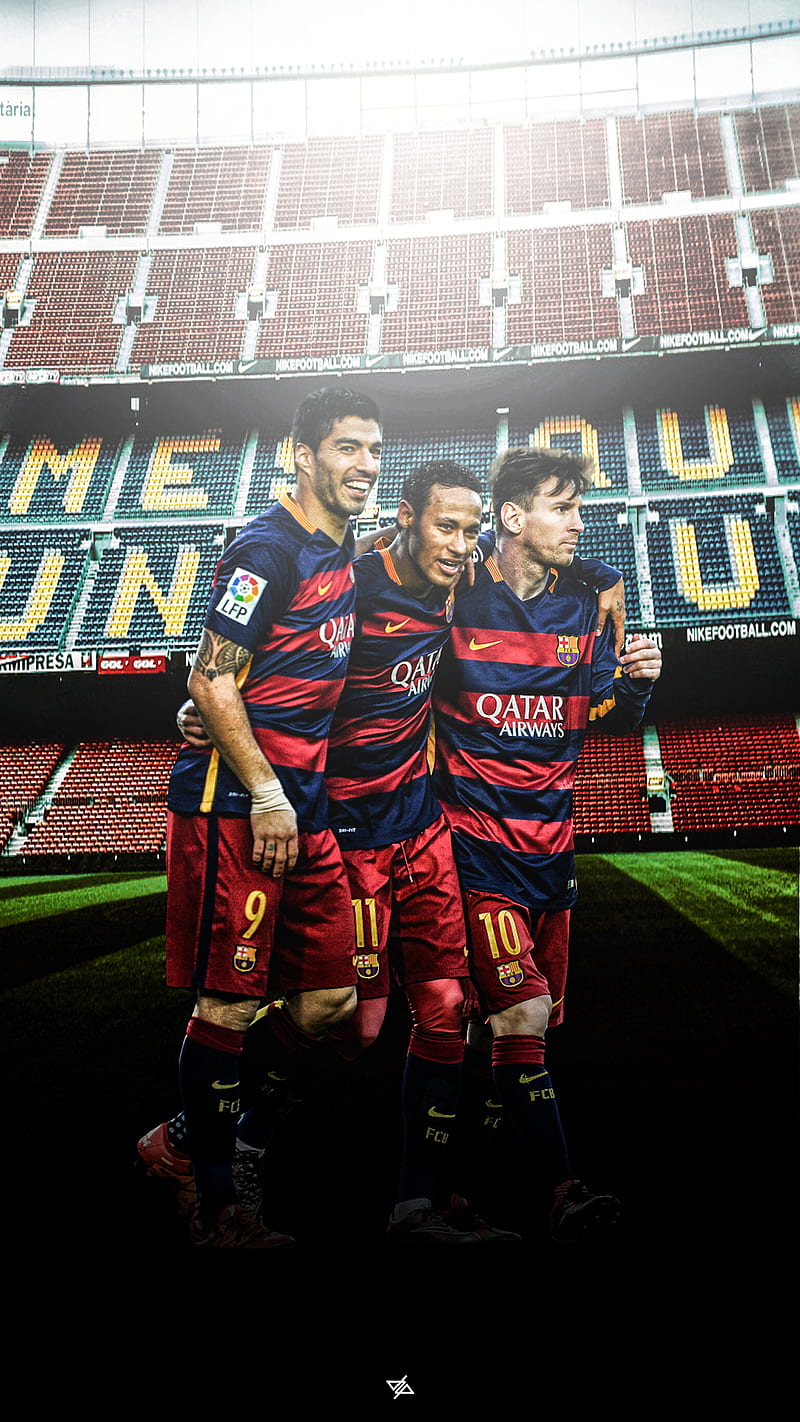 800x1422 Barcelona, football, messi, neymar, suarez, HD phone wallpaper