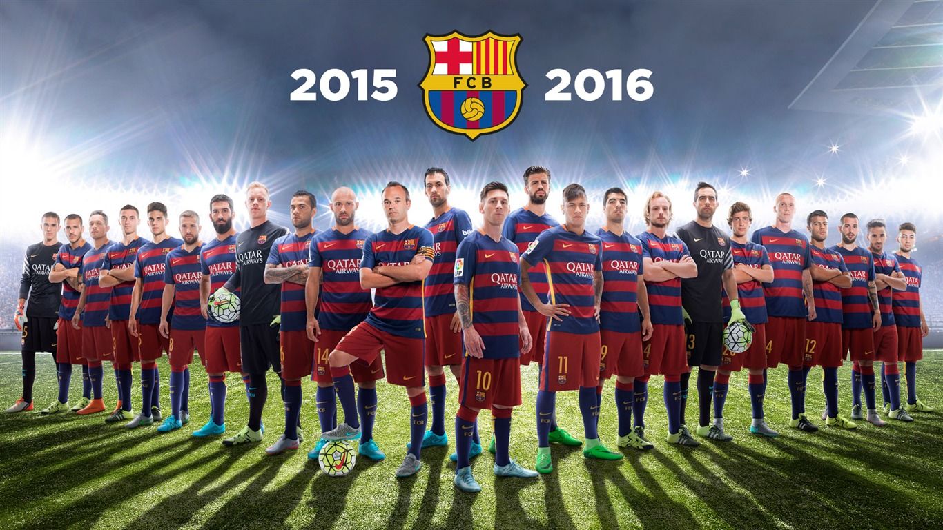 1366x768 2015 2016 FC Barcelona Football Club HD Wallpaper