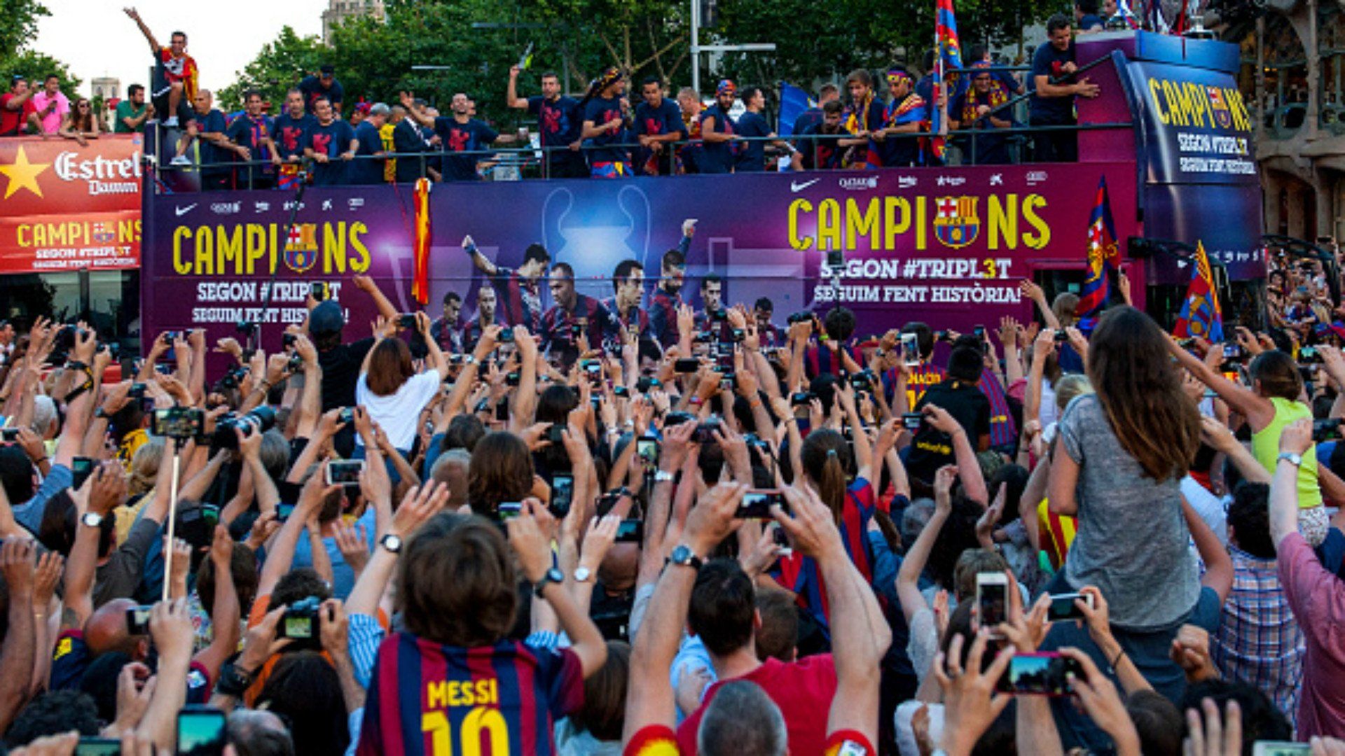 1920x1080 celebracio, F, C, Barcelona, Triplete, Autobus, Descapotable Wallpaper HD / Desktop and Mobile Background