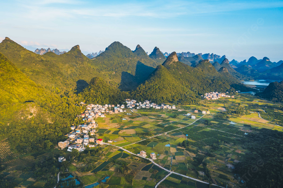 1200x799 Natural Scenery At Noon Guangxi Guilin Yangshuo Scenery Idyllic Drone Photography Map With Picture, Yangshuo, Landscape, Hills Background Image And Wallpaper for Free Download
