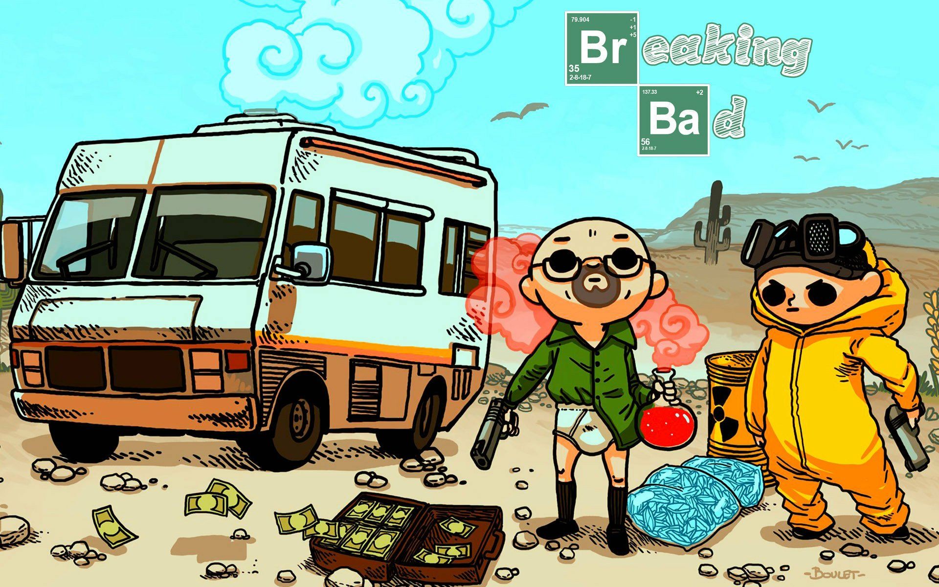 1920x1200 Breaking Bad: Heisenberg & Pinkman RV