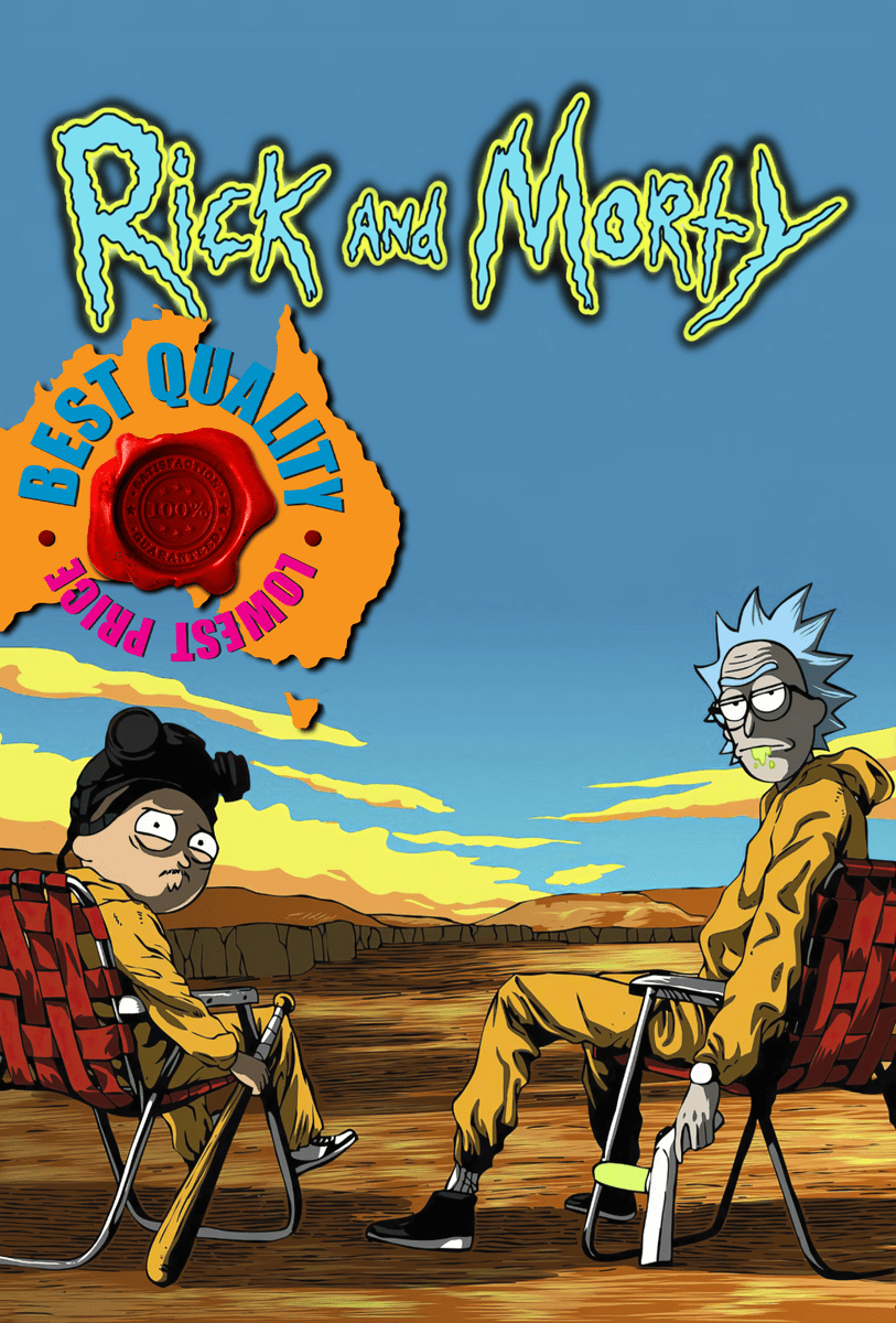 813x1200 Rick and Morty Breaking Bad Quality Premium Poster Print