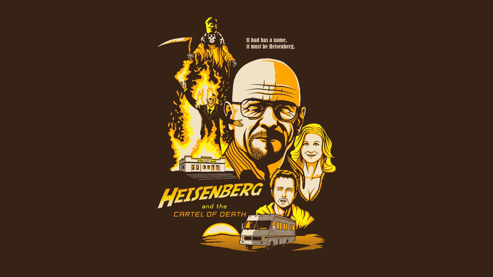 1600x900 Breaking Bad Cartoon Cover Wallpaper