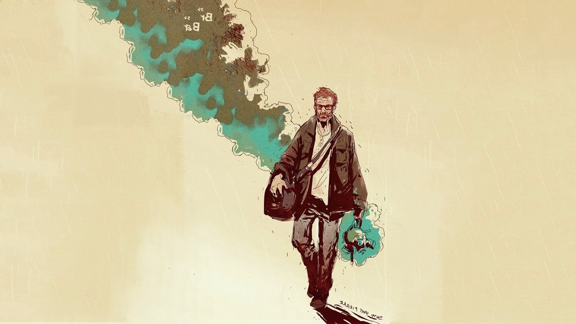 1920x1080 Walter White, Heisenberg, Breaking Bad, Artwork, Smoke Wallpaper HD / Desktop and Mobile Background