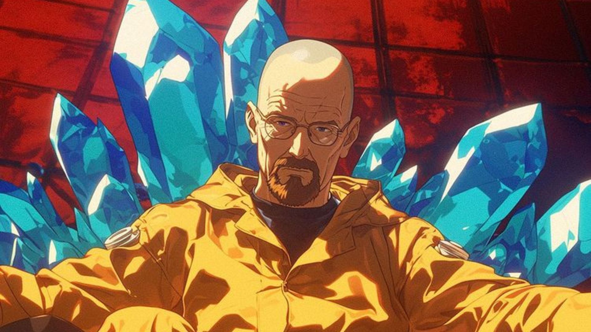 1920x1080 Breaking Bad: Walter White Gets Transformed Into Vibrant Anime Style Art