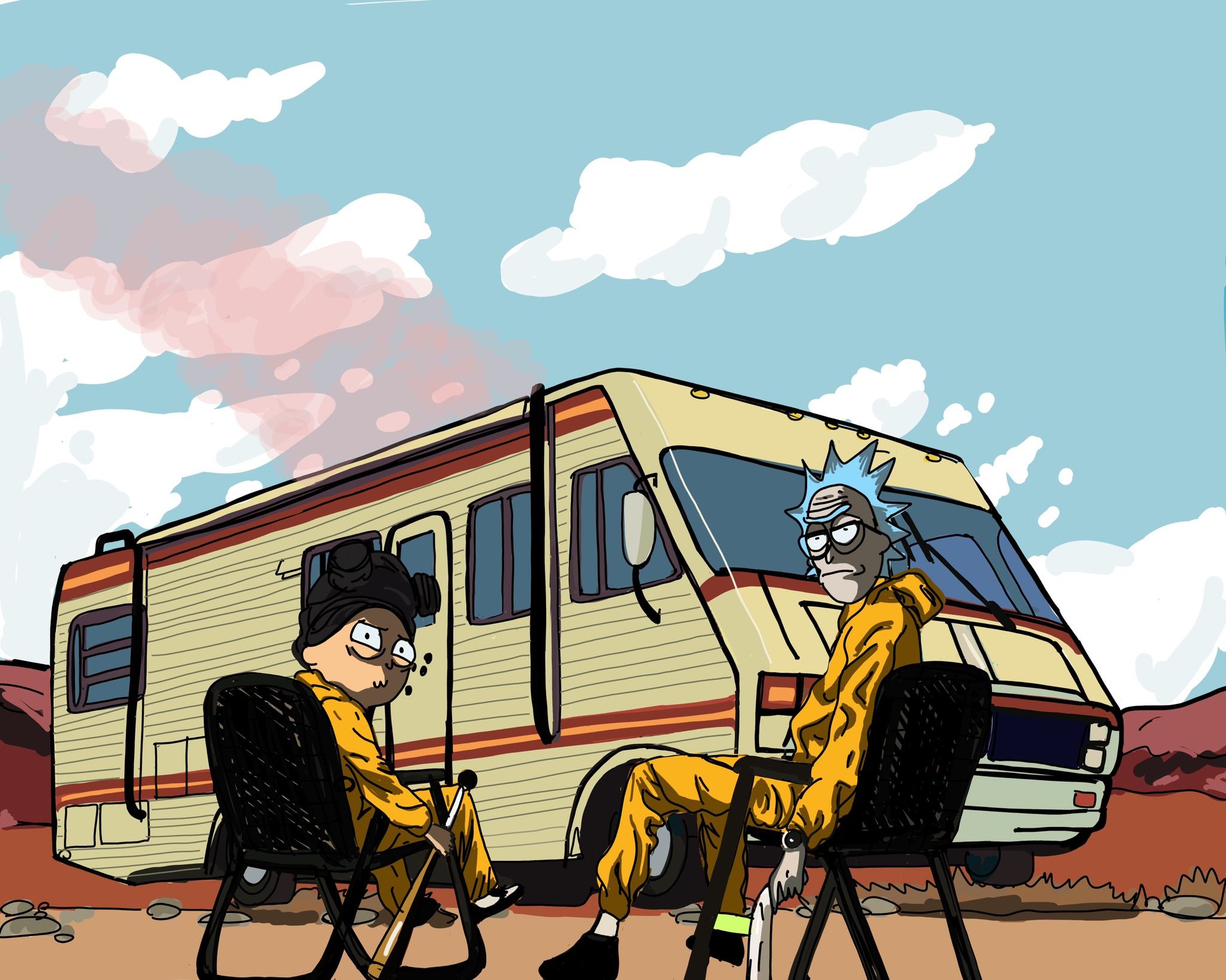 2048x1638 Breaking bad x Rick and Morty by Mariamibaz on Dribbble