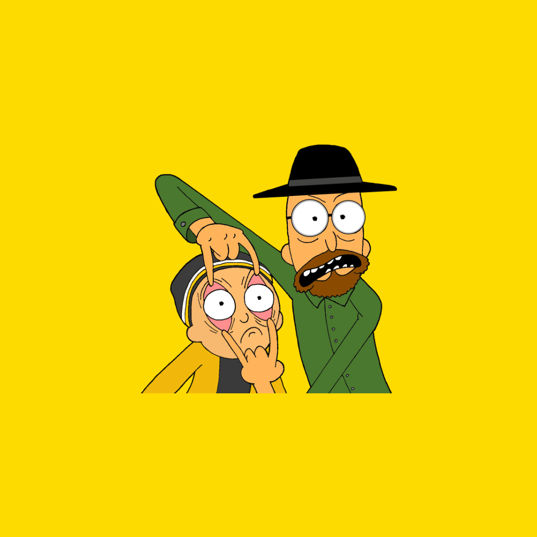 1080x1080 Rick And Morty X Breaking Bad Enamel Pin