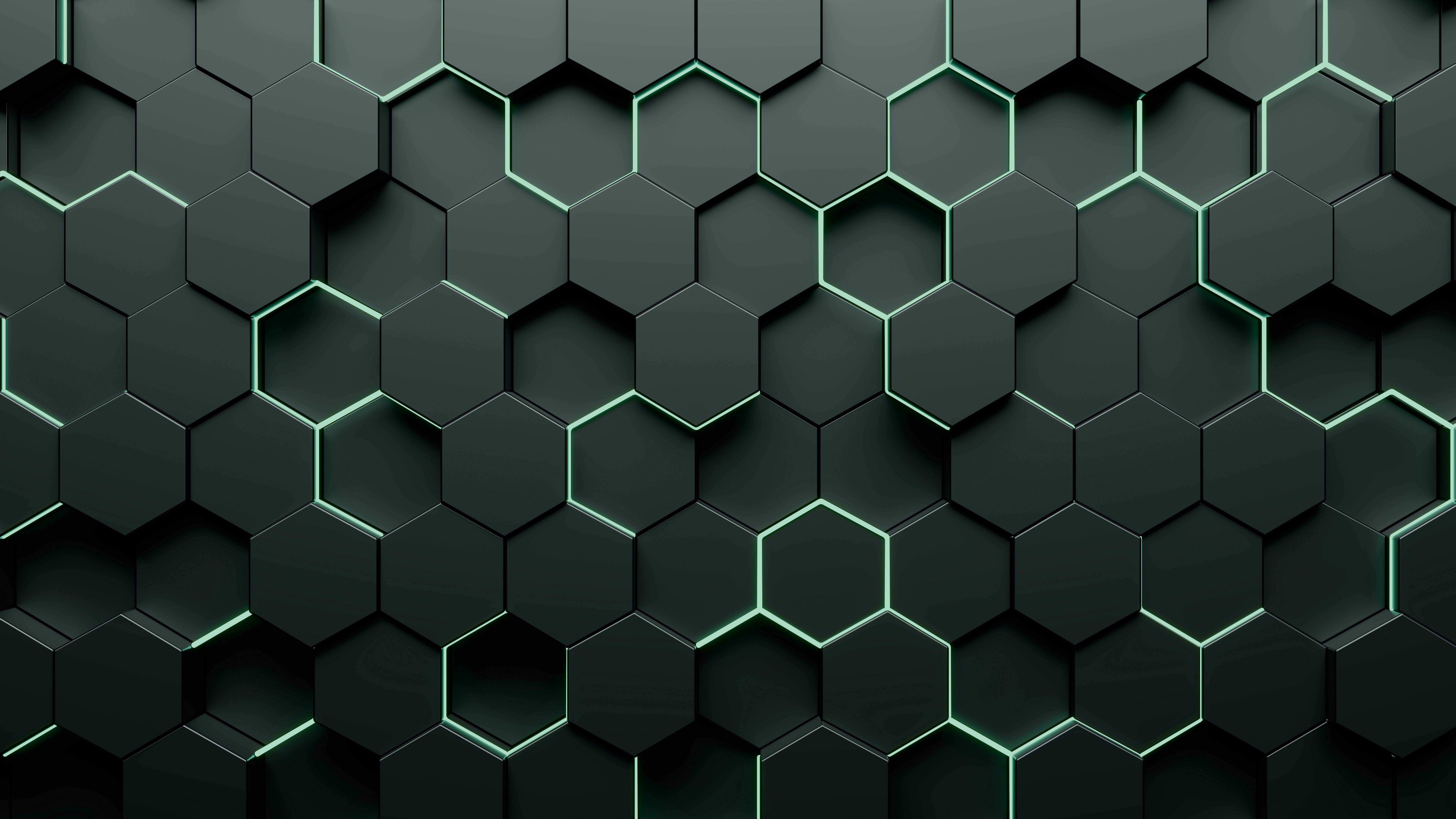 9600x5400 Honeycomb Wallpaper 4K, Hexagons, Dark abstract