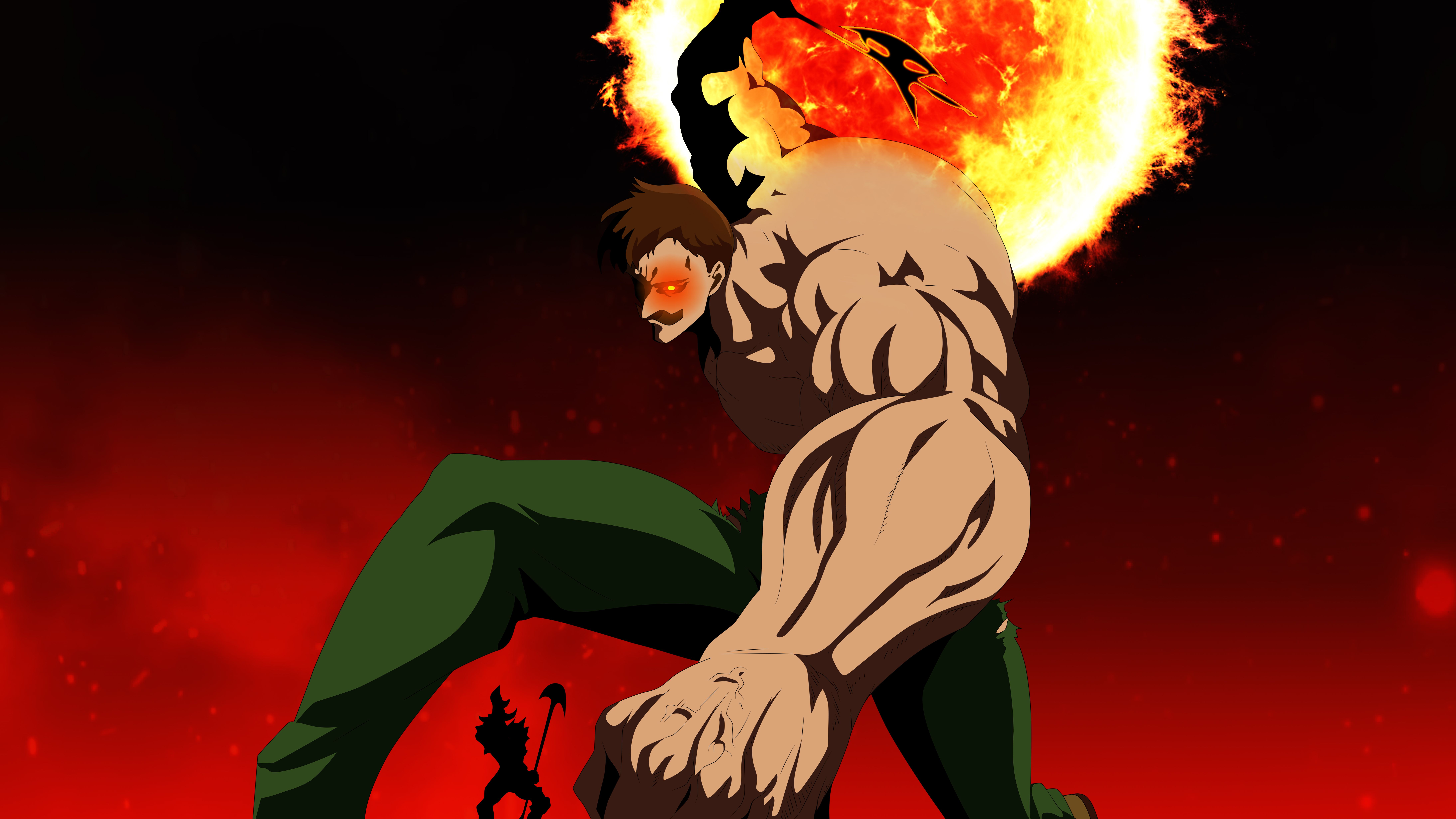 8754x4924 Desktop wallpaper: Escanor (The Seven Deadly Sins), Anime, The Seven Deadly Sins, Galand (The Seven Deadly Sins) 4K free download for PC. 936323