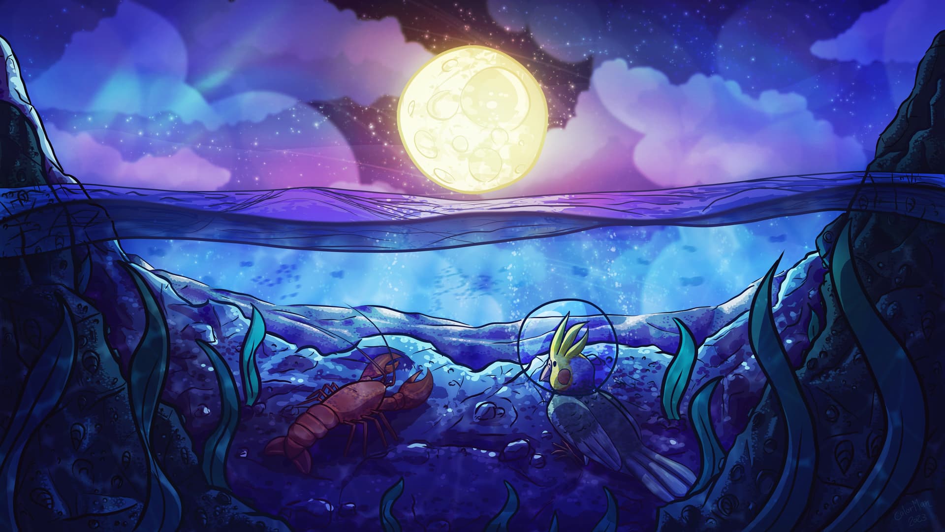 1920x1080 Midnight Dip [8K wallpaper Linux]