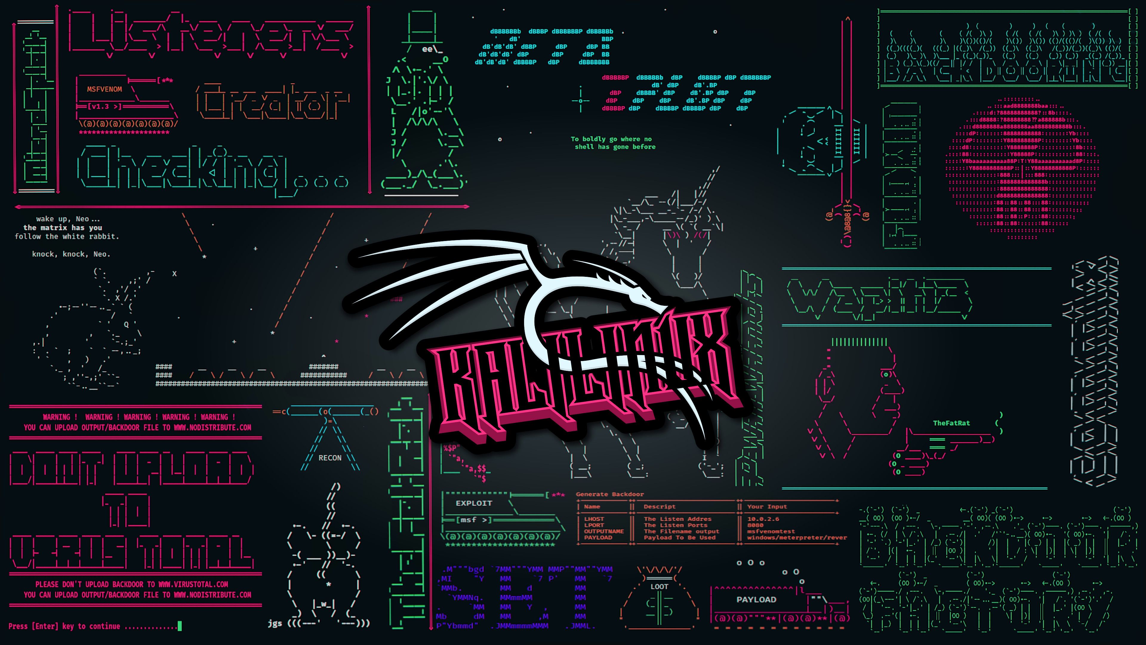 3840x2160 Ultra HD Kali Linux Cybersecurity Tech: Hacker's Ultimate 4K Wallpaperx2160
