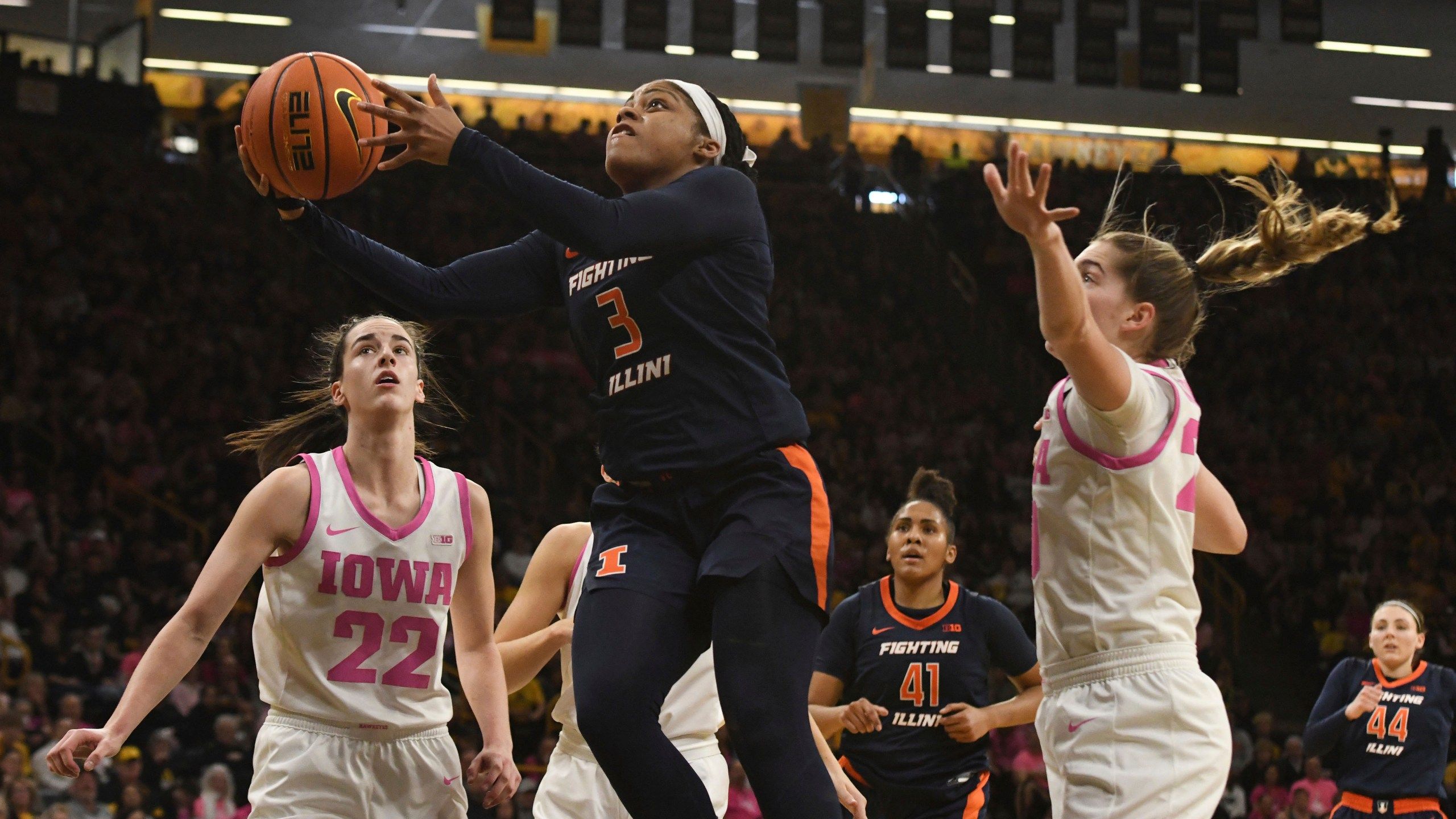 2560x1440 Caitlin Clark's Triple Double Leads No. 4 Iowa Over Illinois, 101 85