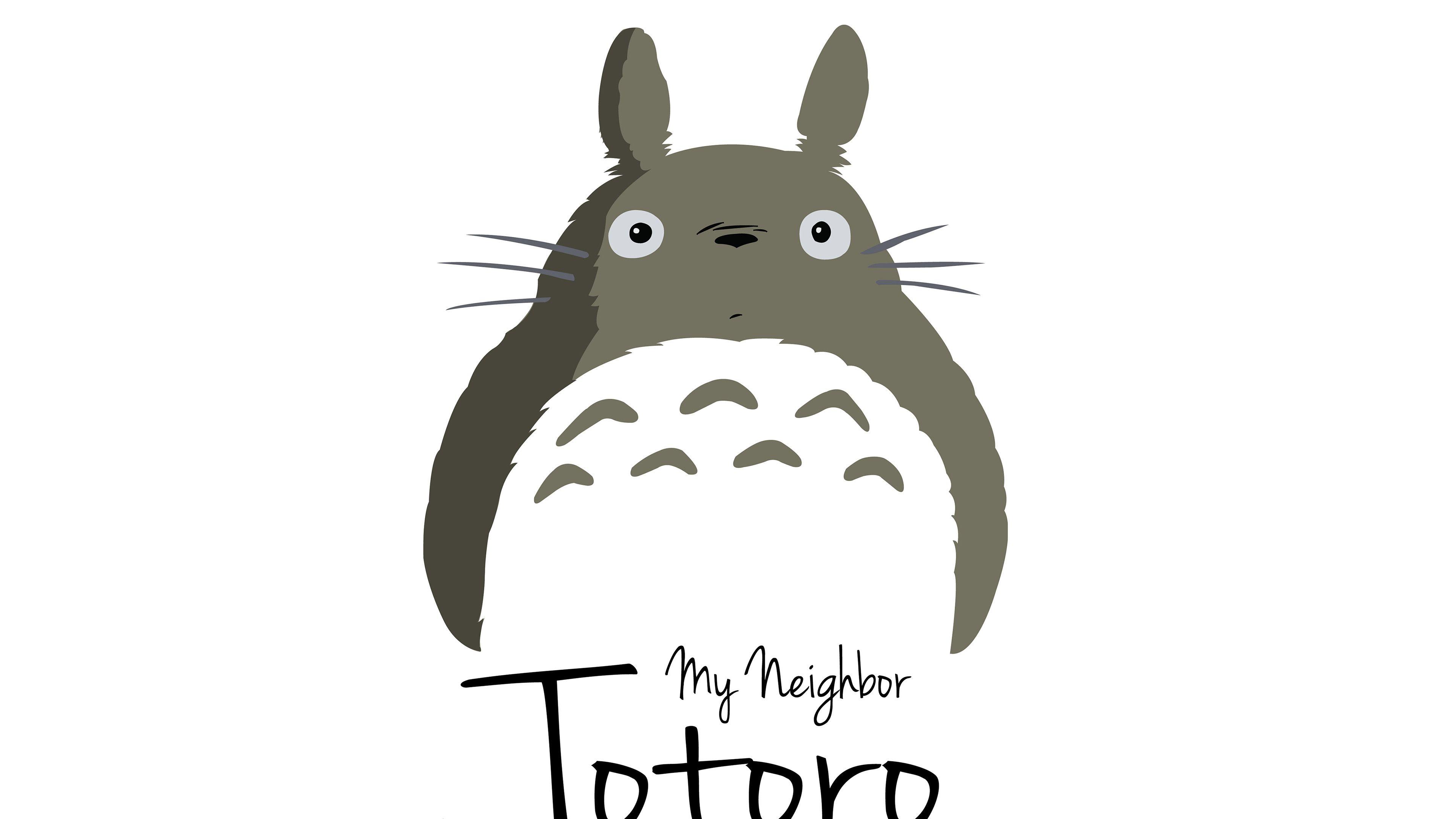 3840x2160 wallpaper for desktop, laptop. my neighbor totoro art minimal
