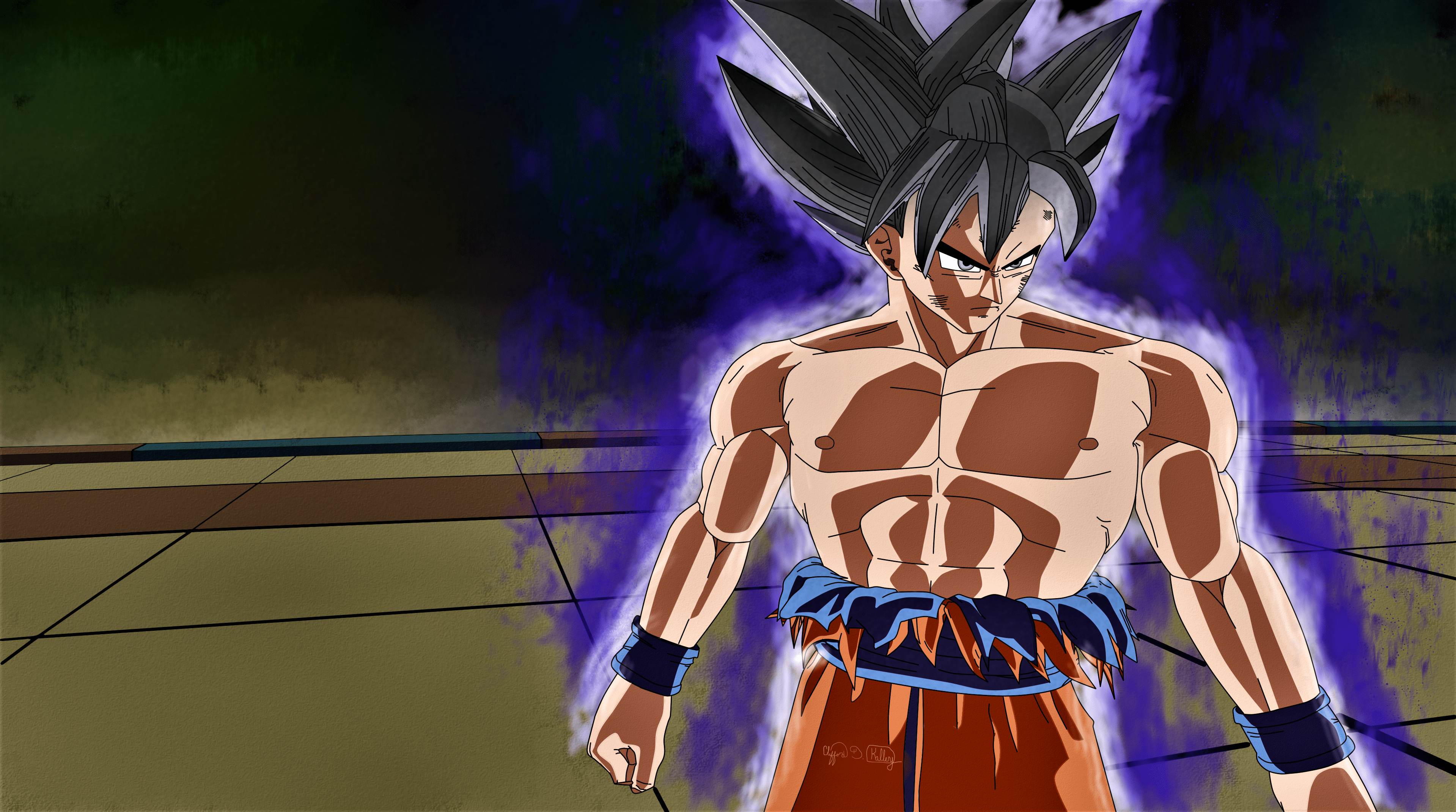 3838x2142 OC) (Hình nền 4K) Tôi đã vẽ Ultra Instinct Goku trong Giải đấu