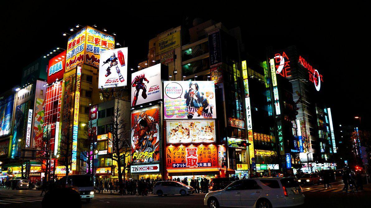 Akihabara At Night Wallpapers Top Free Akihabara At Night Backgrounds Wallpaperaccess