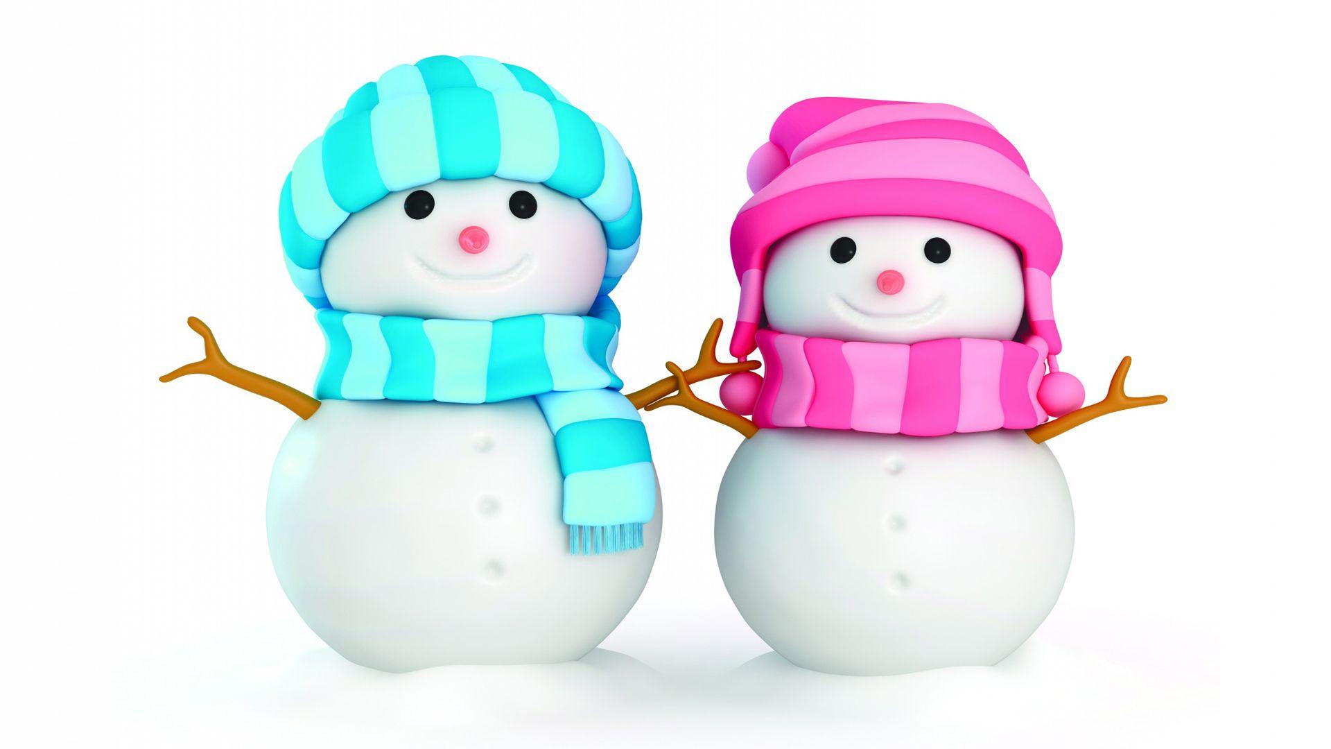1920x1080 Happy Snow Couple HD Wallpaper