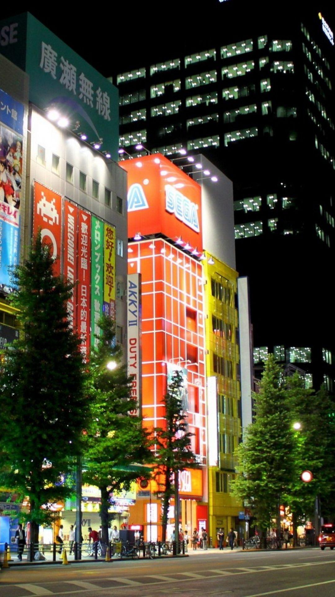 1080x1920 japan, tokyo, evening, city, street. Beautiful Japan