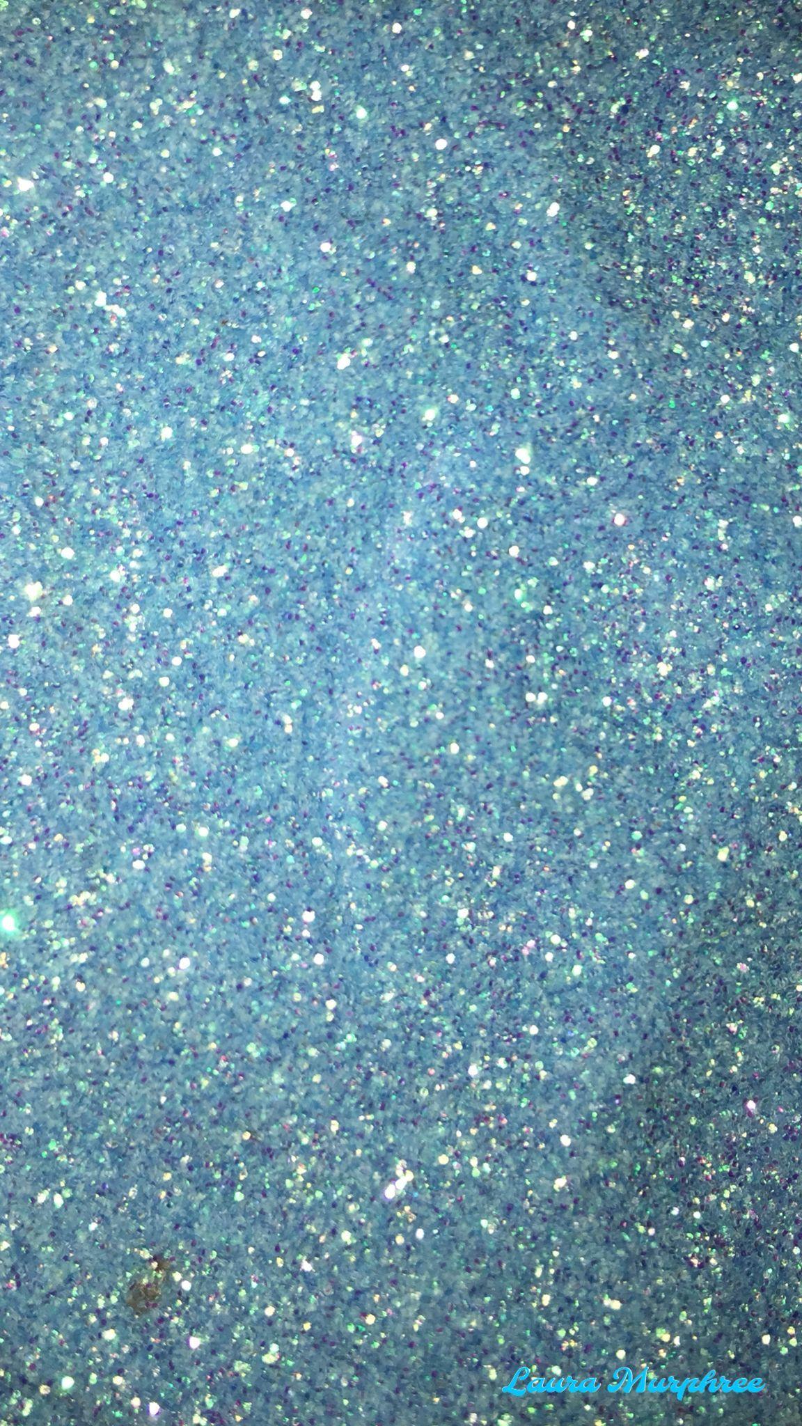 Aqua Glitter Wallpaper