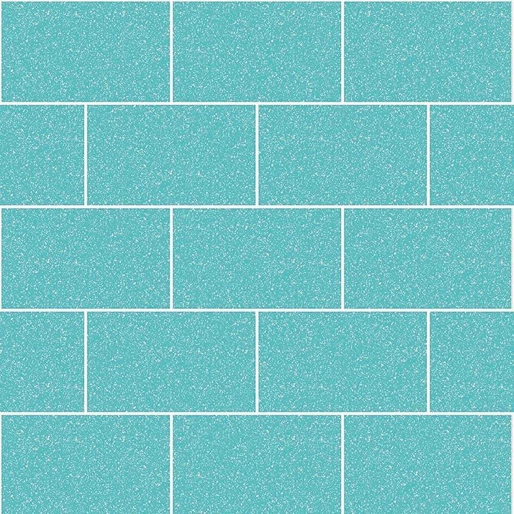 1000x1000 CROWN LONDON AQUA GLITTER KITCHEN BATHROOM TILE WALL BRICK VINYL