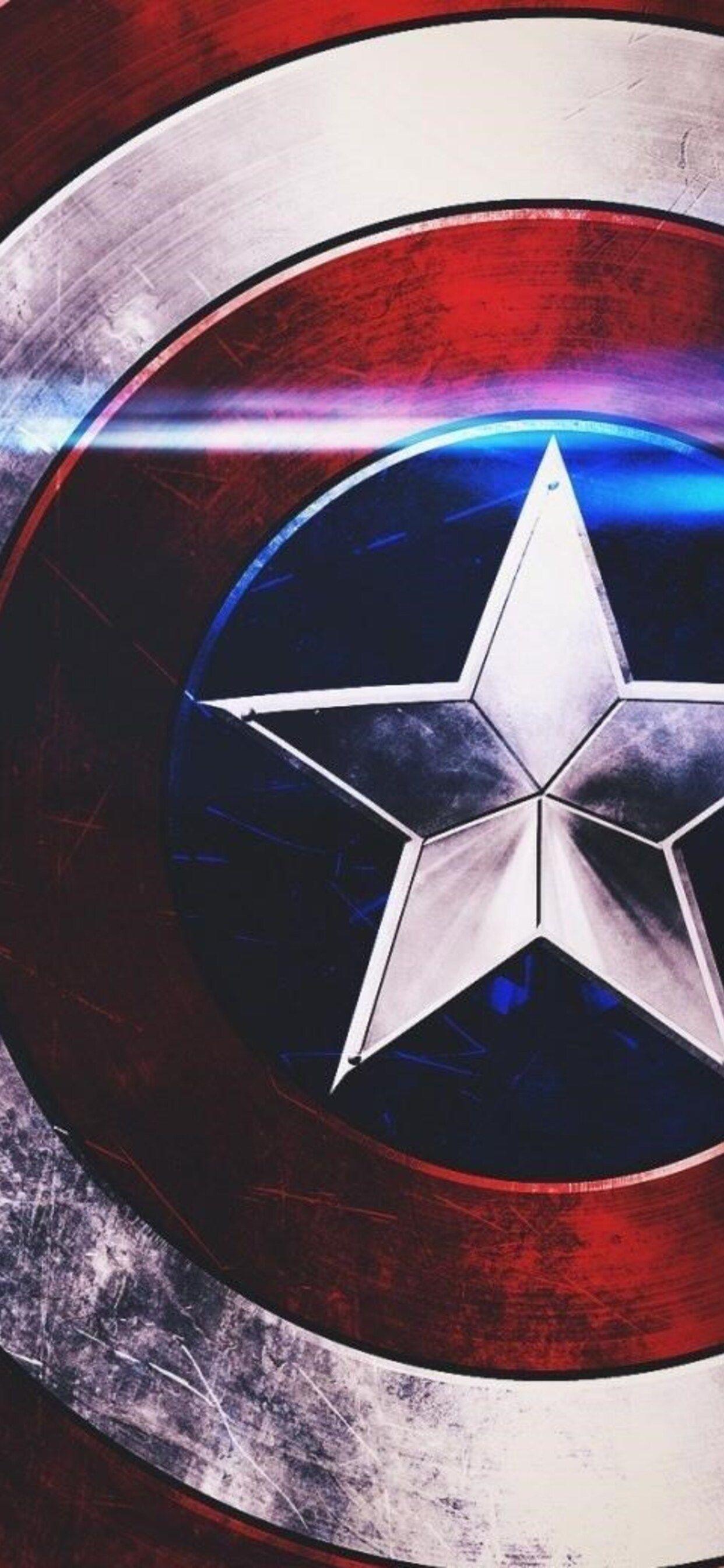 1242x2688 Captain America Shield iPhone XS MAX HD 4k Wallpaper