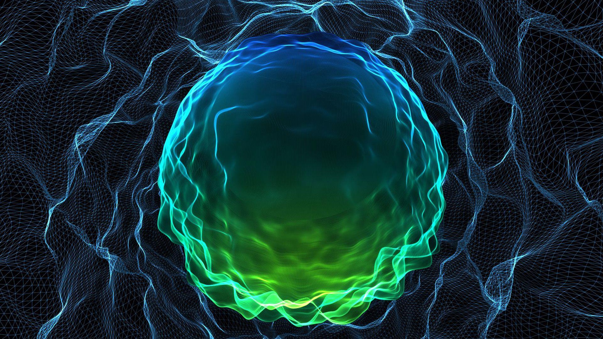 1920x1080 Green Neon Background HD