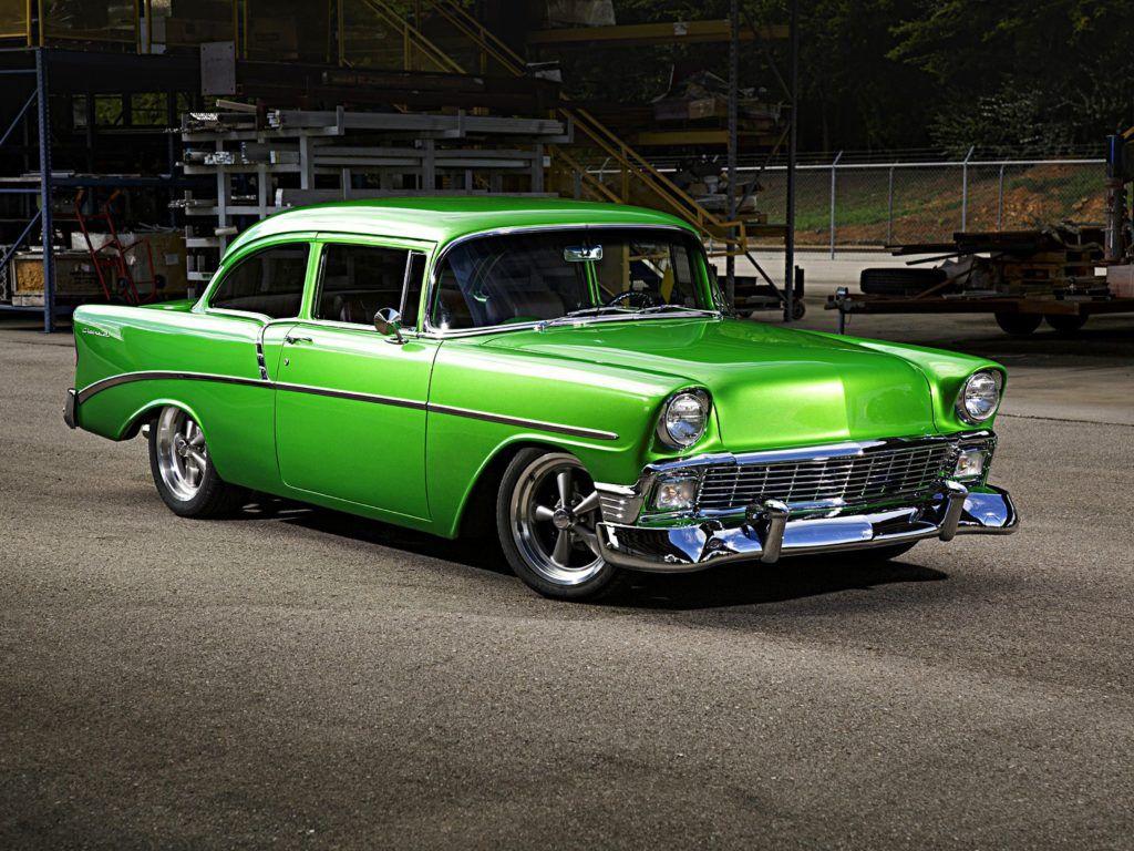 1024x768 chevy classic green modified car wide HD 4k wallpaper