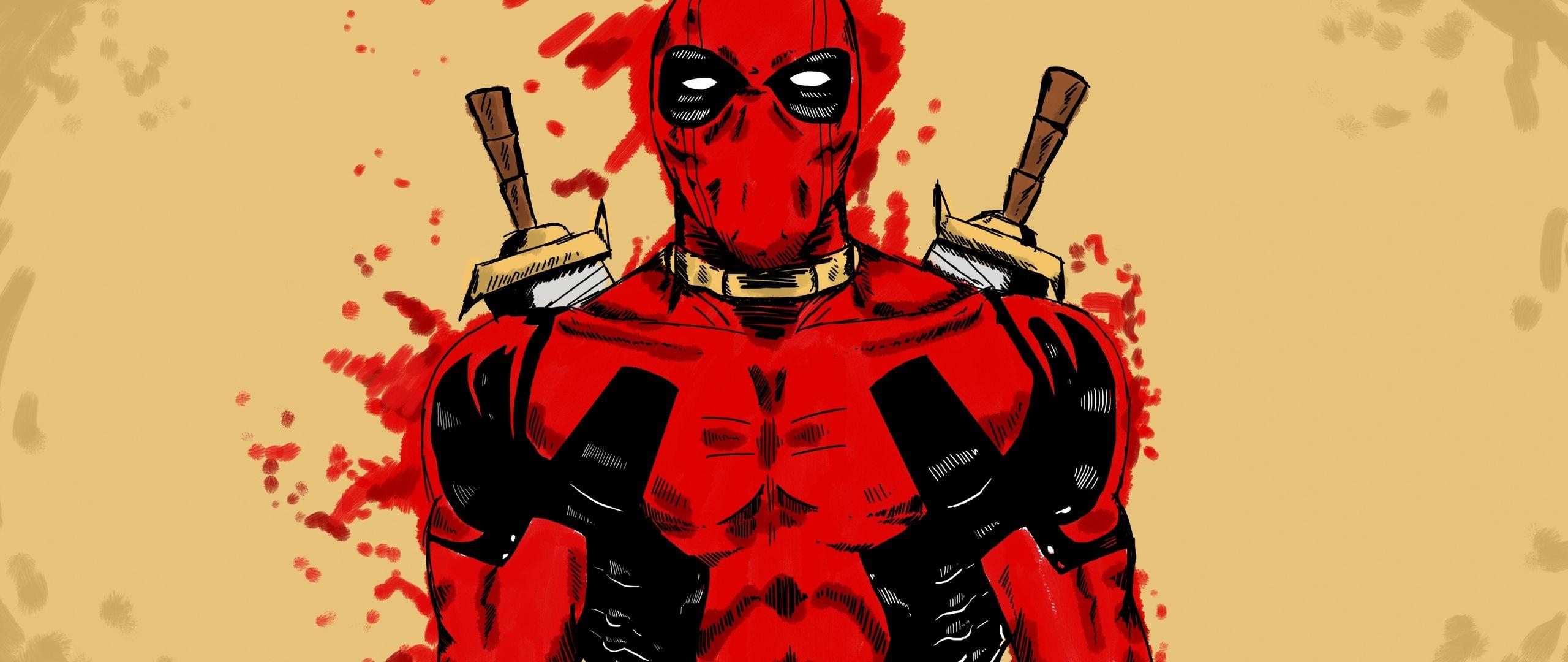 2560x1080 Deadpool Marvel Comic Art 2560x1080 Resolution HD 4k